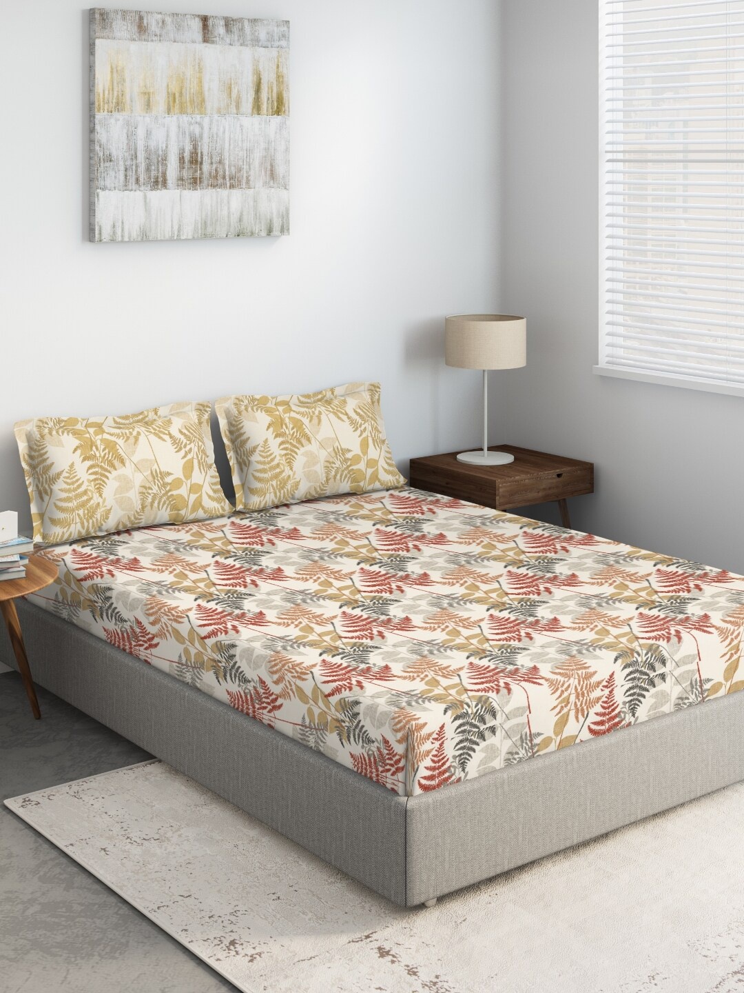 DDecor Red & Yellow Floral 144 TC 100% Cotton Double XL King Bedsheet with Two Pillow Covers
DDecor Red & Yellow Floral 144 TC 100% Cotton Double XL King Bedsheet with Two Pillow Covers