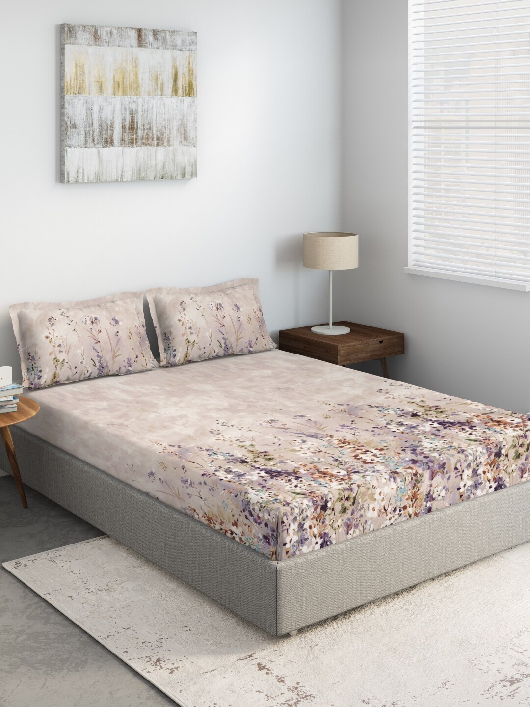 DDecor Brown & Purple Floral 144 TC 100% Cotton Double Bedsheet with Two Pillow Covers
DDecor Brown & Purple Floral 144 TC 100% Cotton Double Bedsheet with Two Pillow Covers