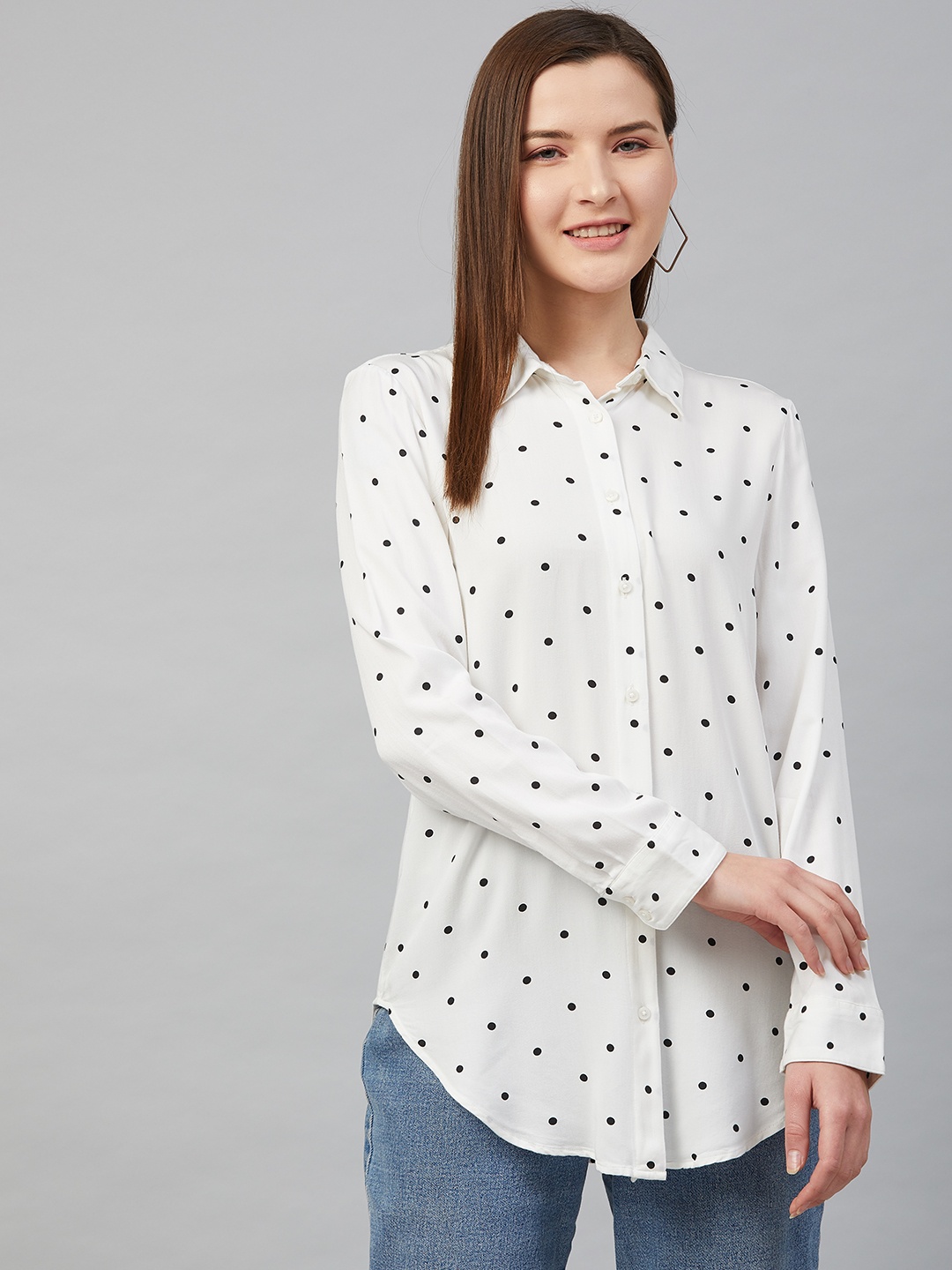 Marks & Spencer Women White & Black Sustainable Viscose Polka Dot Printed Casual Shirt
Marks & Spencer Women White & Black Sustainable Viscose Polka Dot Printed Casual Shirt