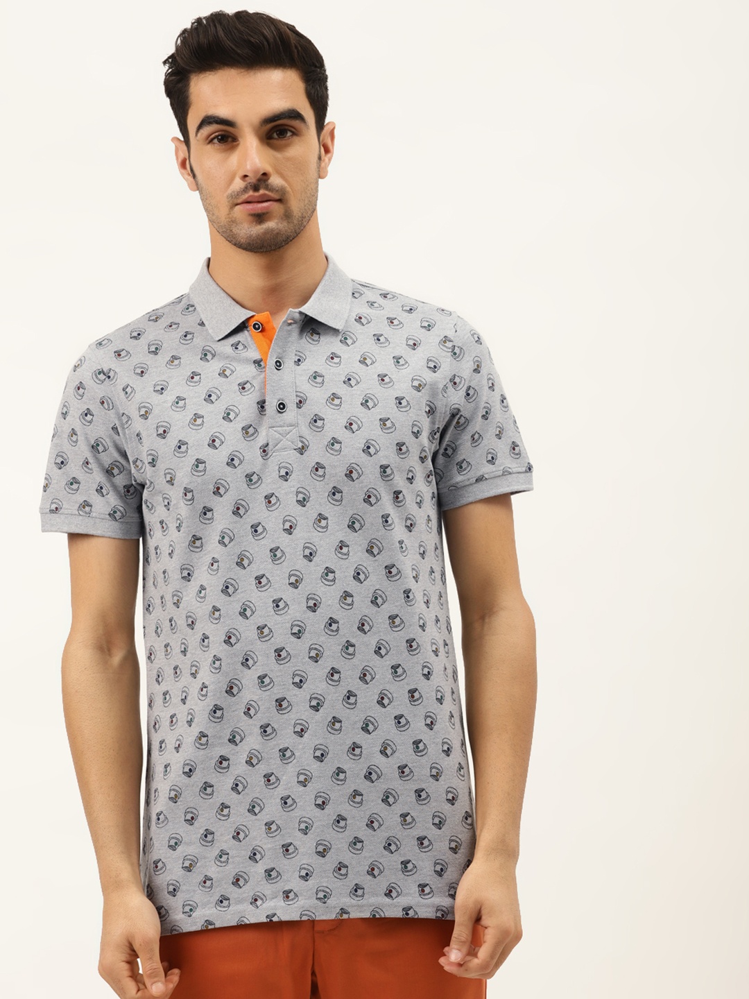 United Colors of Benetton Men Grey Melange & Black Cotton Printed Polo Collar T-shirt
United Colors of Benetton Men Grey Melange & Black Cotton Printed Polo Collar T-shirt