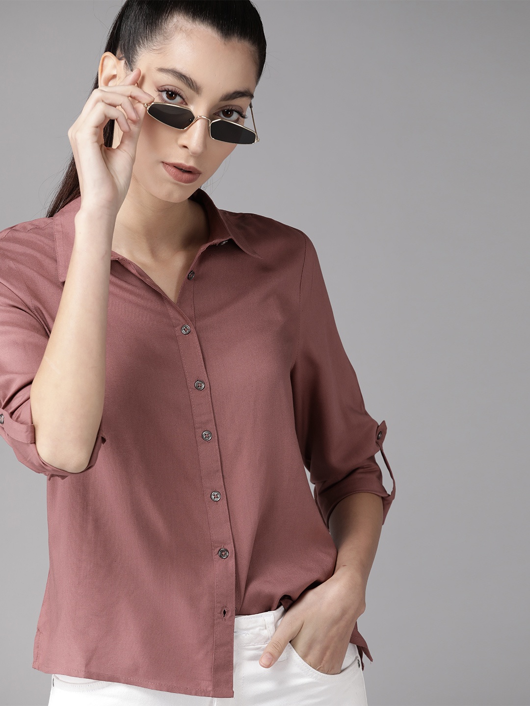 The Roadster Lifestyle Co Women Mauve Ecovero Solid Regular Fit Casual Shirt
The Roadster Lifestyle Co Women Mauve Ecovero Solid Regular Fit Casual Shirt