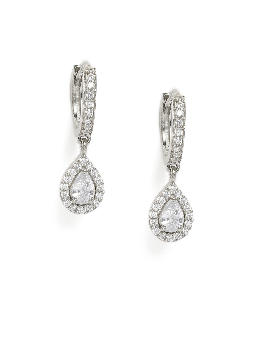 ZAYN 92.5 Sterling Silver-Plated American Diamond Studded Teardrop Shaped Drop Earrings
ZAYN 92.5 Sterling Silver-Plated American Diamond Studded Teardrop Shaped Drop Earrings