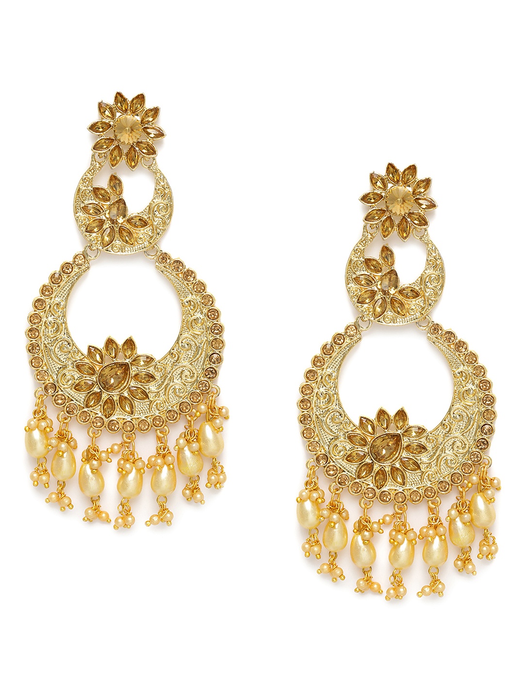 Kord Store Gold-Plated Crescent Shaped Chandbalis