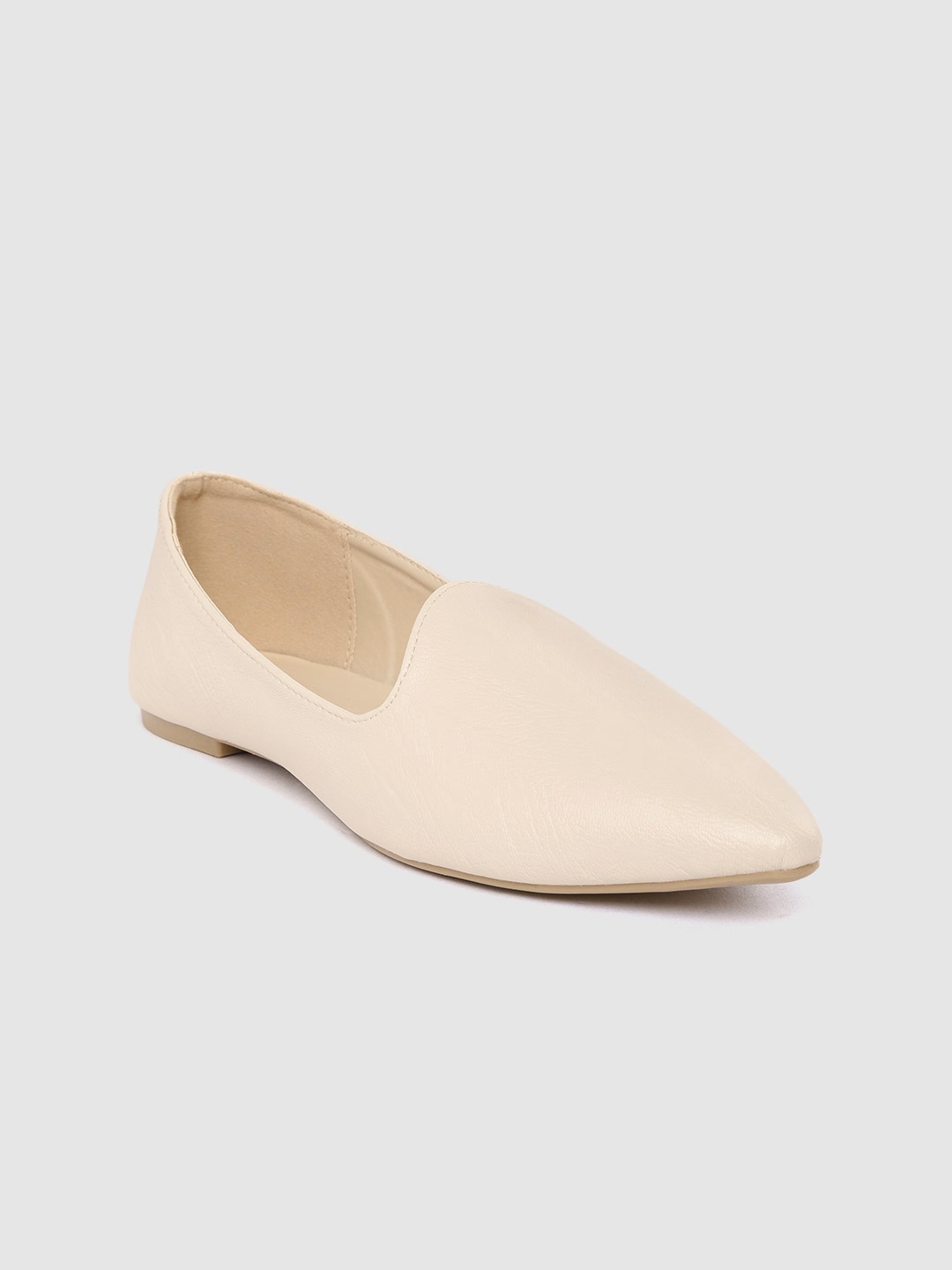 Van Heusen Woman Off-White Solid Slip-Ons