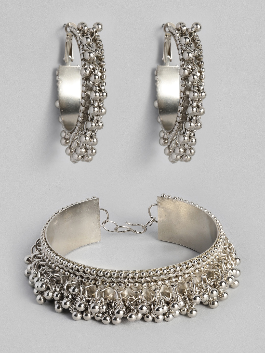 justpeachy Silver-Plated Jewellery Set