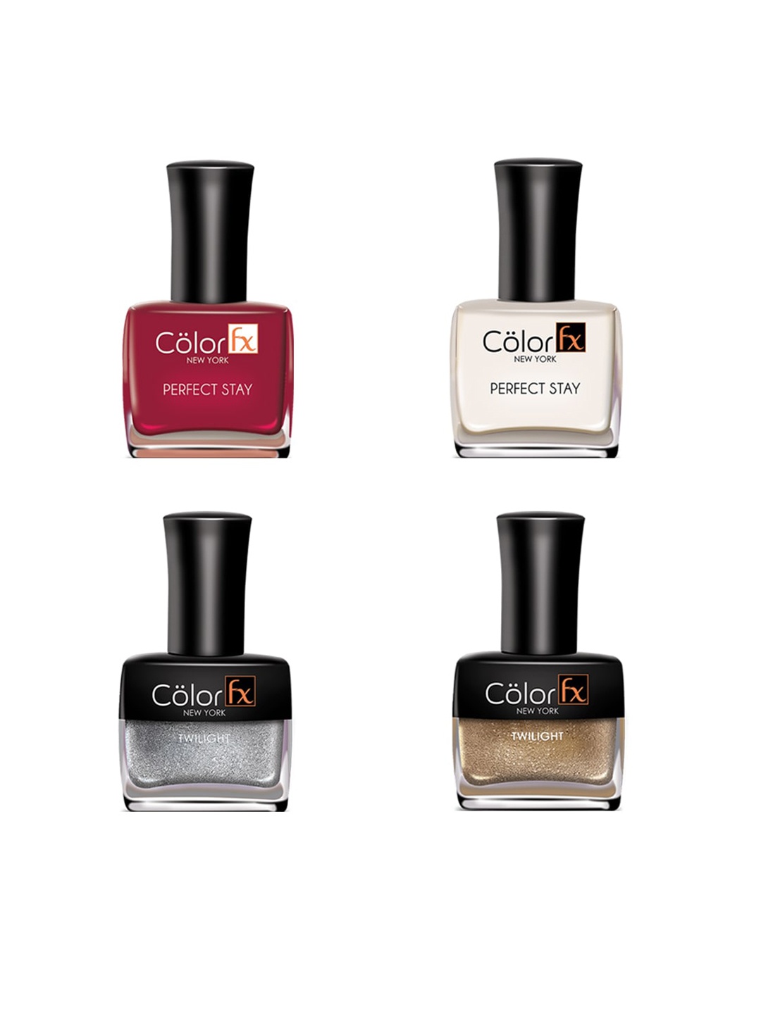Color Fx Multicoloured Pack of 4 Forever Love Nail Polish 123 129 139 140 - 9 ml each, Multi
Color Fx Multicoloured Pack of 4 Forever Love Nail Polish 123 129 139 140 - 9 ml each, Multi