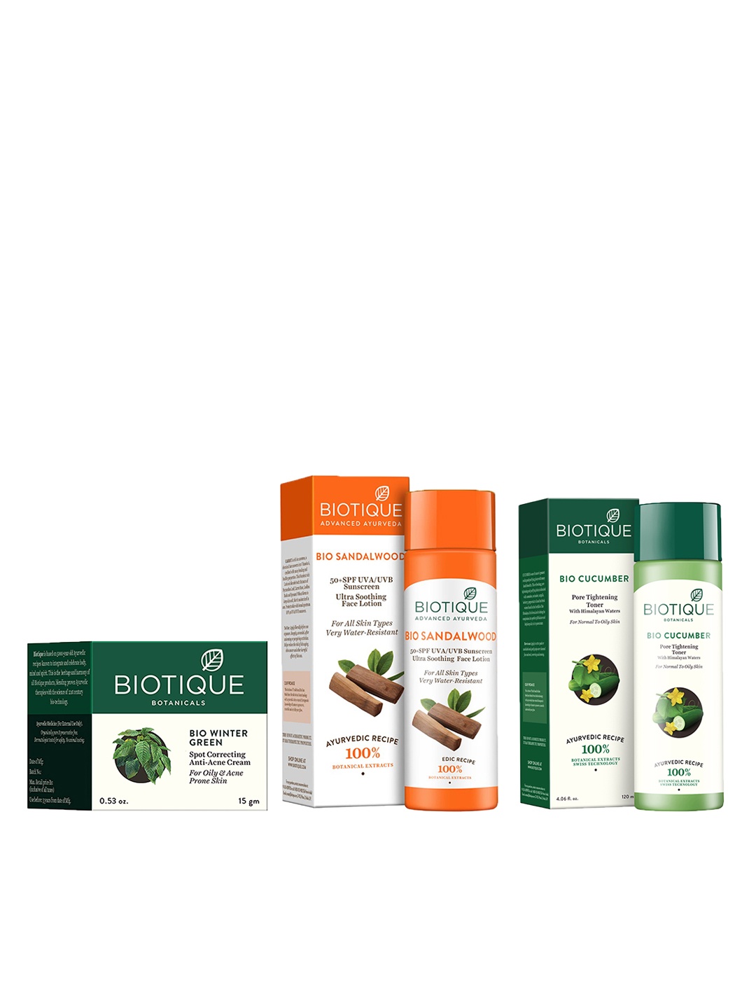Biotique Unisex Set of Soothing Sunscreen, Anti-Acne Sustainable Cream & Toner, White
Biotique Unisex Set of Soothing Sunscreen, Anti-Acne Sustainable Cream & Toner, White