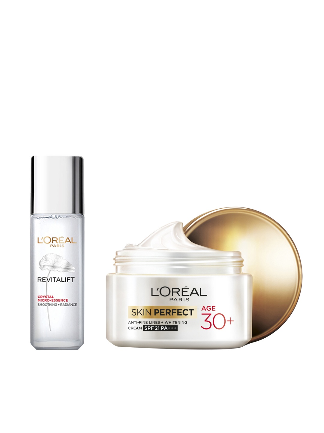 L'Oreal Set of Revitalift Crystal Face Serum & Skin Perfect Age 30+ Whitening Cream, White
L'Oreal Set of Revitalift Crystal Face Serum & Skin Perfect Age 30+ Whitening Cream, White