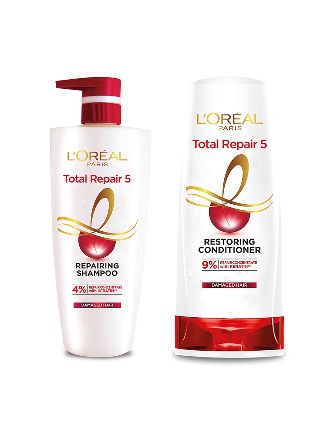 L'Oreal Paris Total Repair 5 Advanced Repairing Shampoo 650ml & Conditioner 180ml, Red
L'Oreal Paris Total Repair 5 Advanced Repairing Shampoo 650ml & Conditioner 180ml, Red
