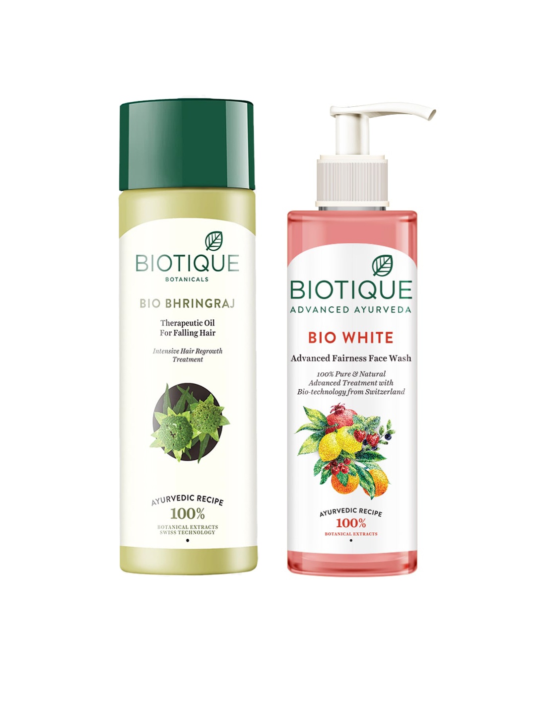 Biotique Unisex Sustainable Set of Fairness Face Wash & Therapeutic Bhringraj Oil, Green
Biotique Unisex Sustainable Set of Fairness Face Wash & Therapeutic Bhringraj Oil, Green