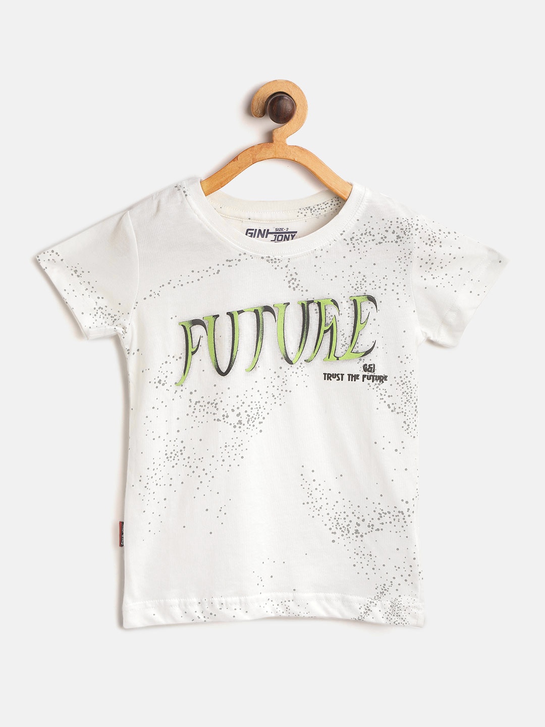 Gini and Jony Boys White Grey Abstract Typography Print Round Neck Pure Cotton T-shirt
Gini and Jony Boys White Grey Abstract Typography Print Round Neck Pure Cotton T-shirt