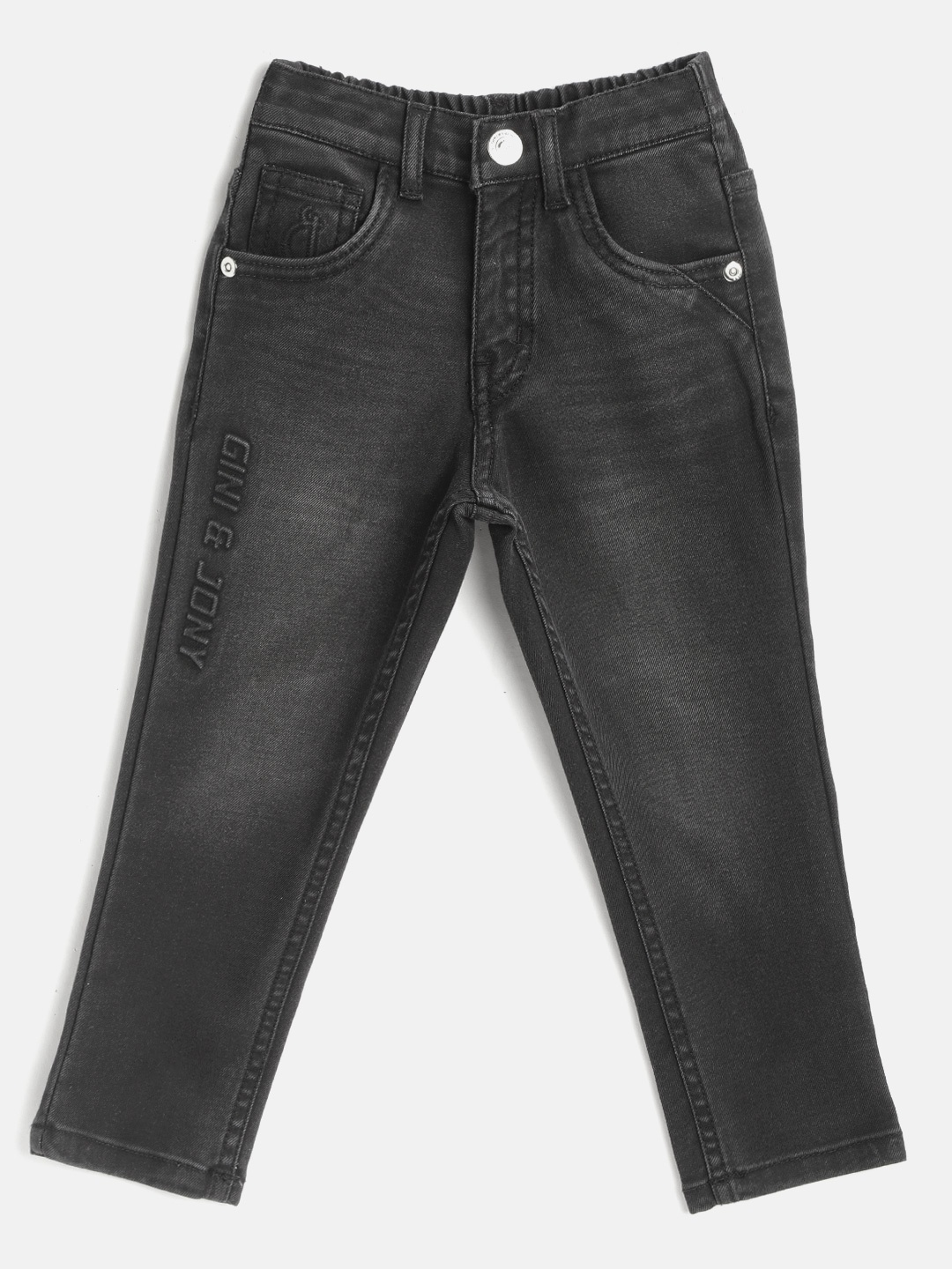 Gini and Jony Boys Charcoal Grey Brand Logo Detail Regular Fit Mid-Rise Stretchable Jeans
Gini and Jony Boys Charcoal Grey Brand Logo Detail Regular Fit Mid-Rise Stretchable Jeans