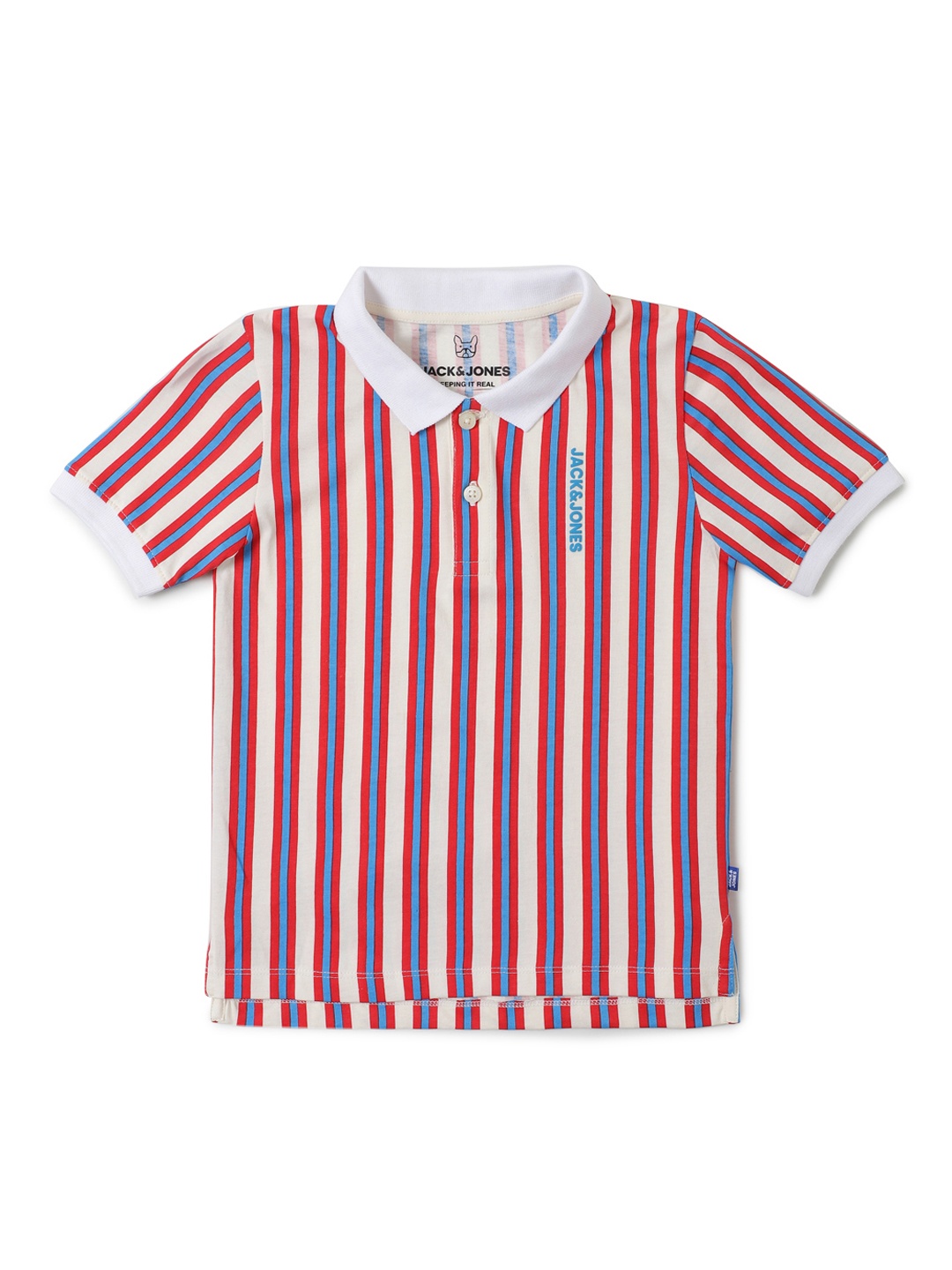 Jack Jones Boys Coffee Brown Red Striped Polo Collar Slim Fit Pure Cotton T-shirt, Off white
Jack Jones Boys Coffee Brown Red Striped Polo Collar Slim Fit Pure Cotton T-shirt, Off white