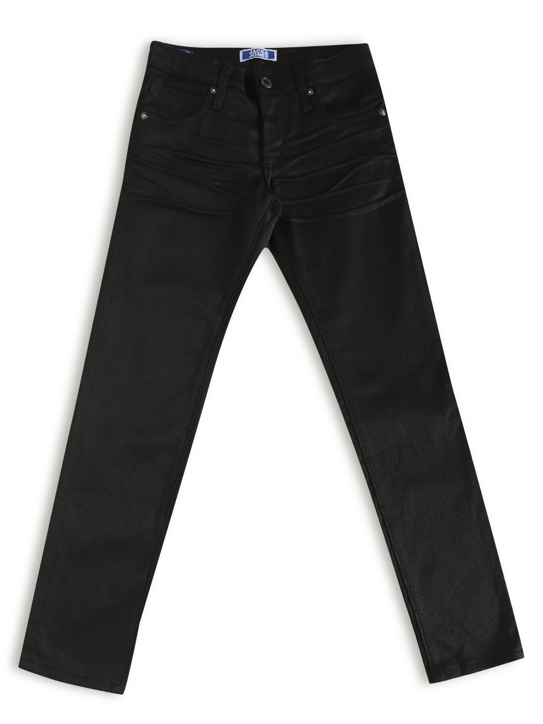 Jack & Jones Boys Black Skinny Fit Low-Rise Jeans
