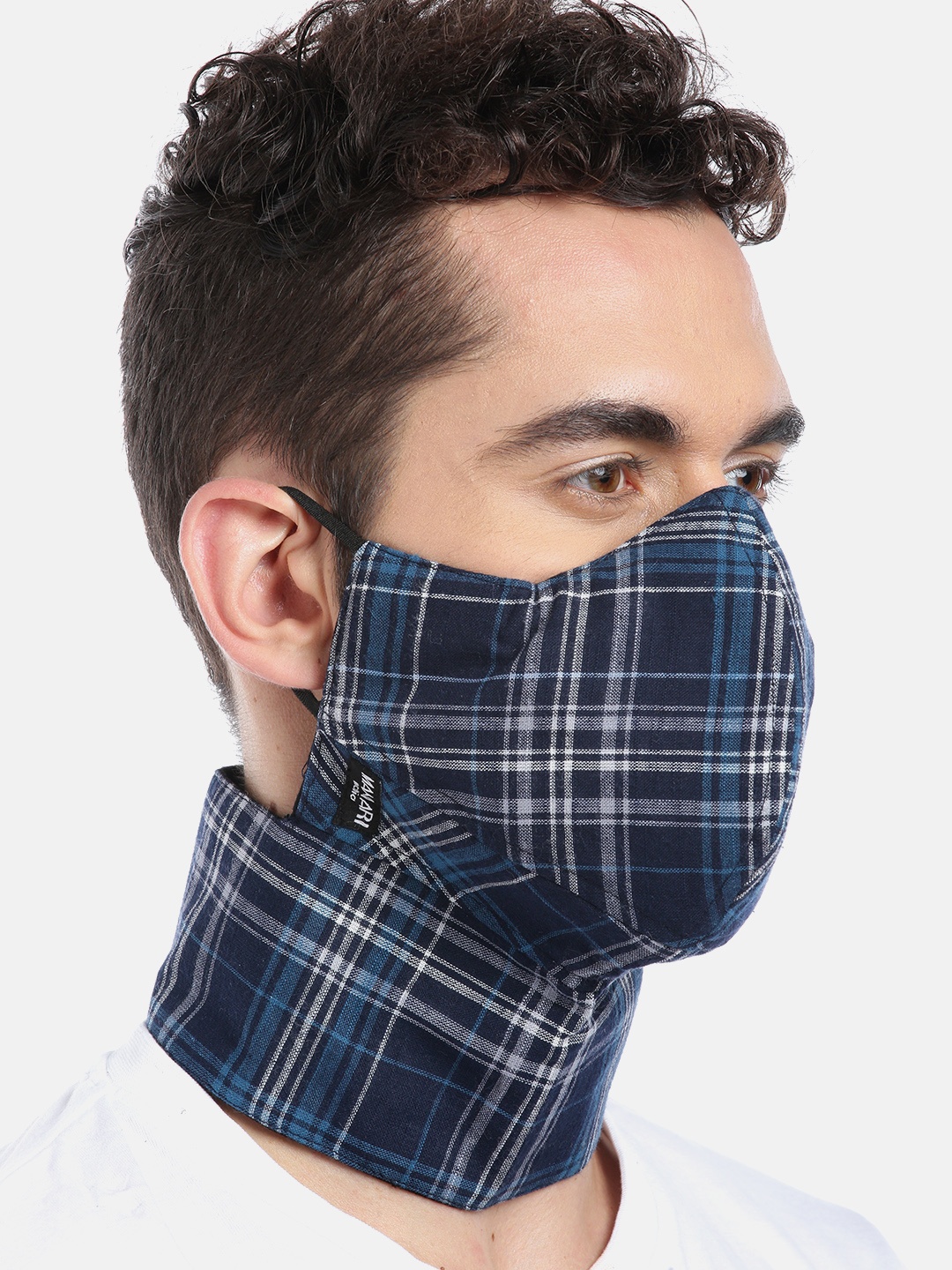 MANARI India Men Navy Blue Reusable 5-Ply Full Coverage Sustainable Cloth Biker Mask
MANARI India Men Navy Blue Reusable 5-Ply Full Coverage Sustainable Cloth Biker Mask