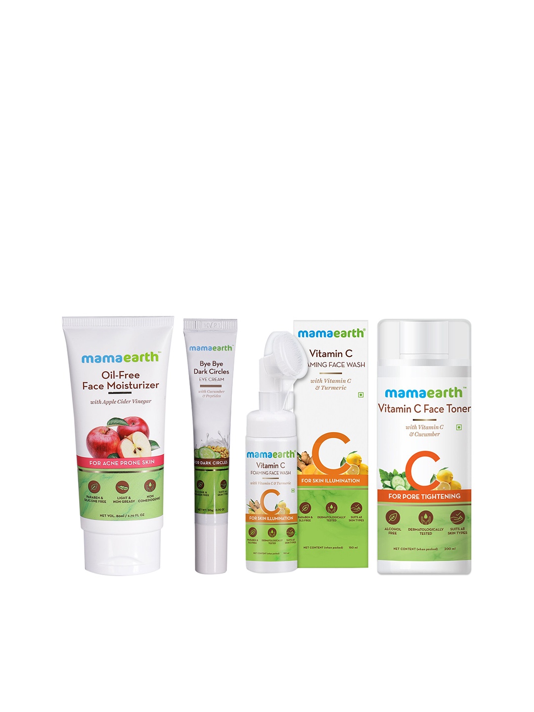 Mamaearth Unisex Set of Sustainable Face Moisturizer, Eye Cream, Face Toner & Face Wash, White
Mamaearth Unisex Set of Sustainable Face Moisturizer, Eye Cream, Face Toner & Face Wash, White