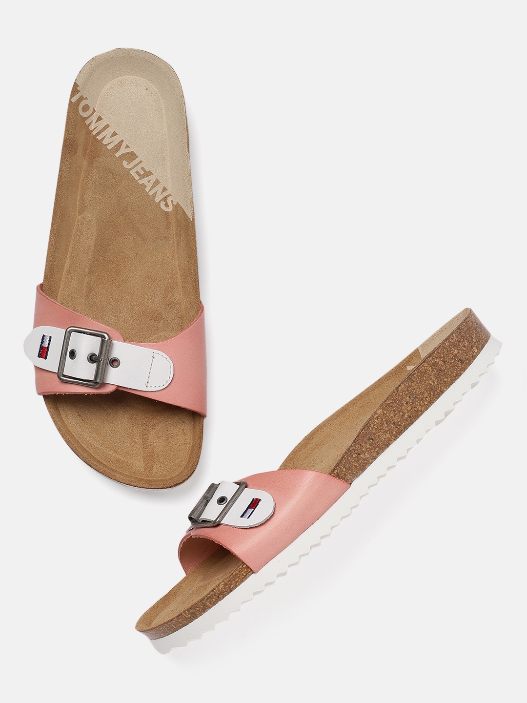 Tommy Hilfiger Women Pink & White Coloublocked ESSENTIAL MOLDED Leather Open Toe Flats
Tommy Hilfiger Women Pink & White Coloublocked ESSENTIAL MOLDED Leather Open Toe Flats