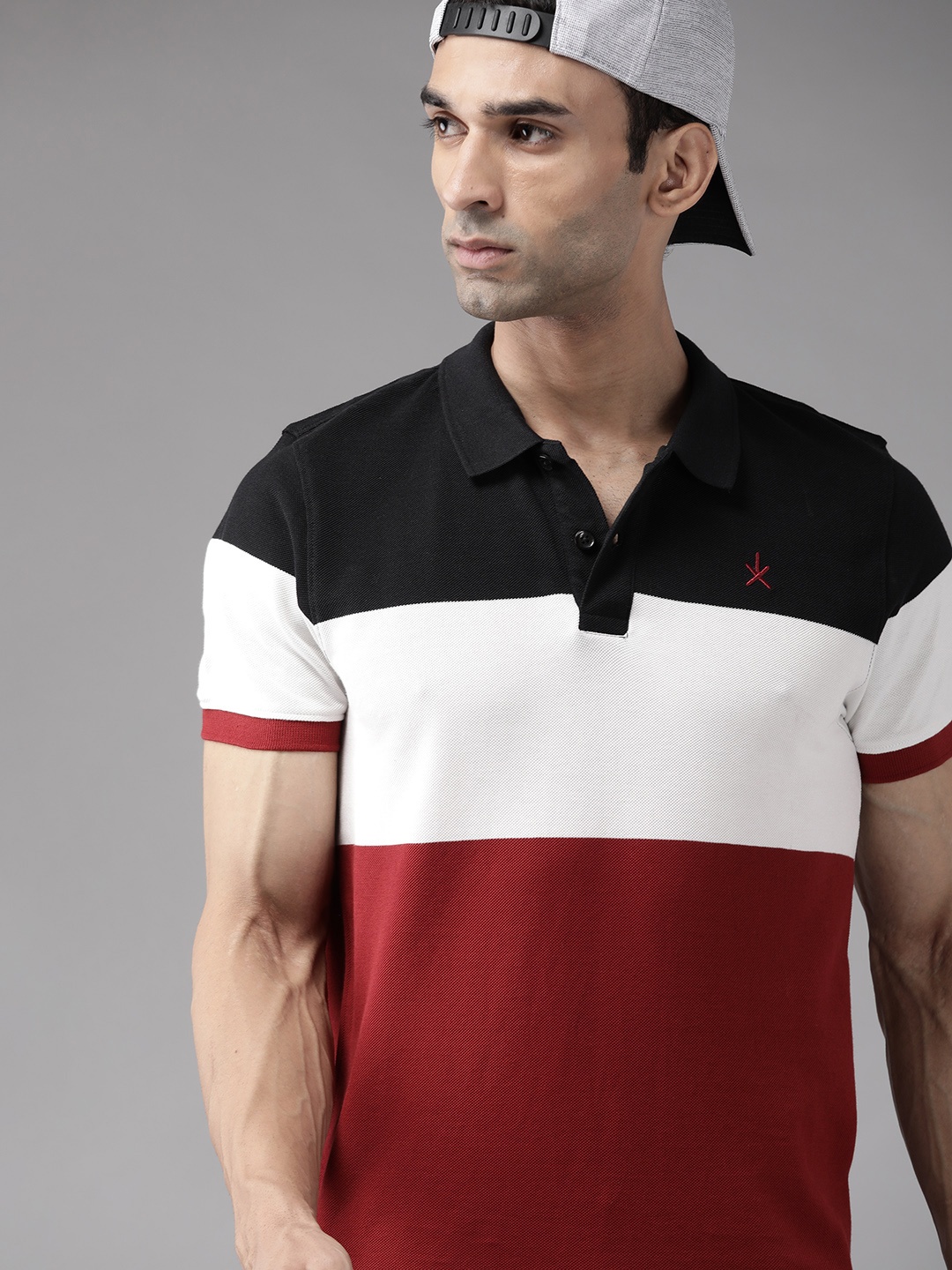 The Roadster Lifestyle Co Men Maroon & White Colourblocked Pure Cotton Polo Collar T-shirt
The Roadster Lifestyle Co Men Maroon & White Colourblocked Pure Cotton Polo Collar T-shirt