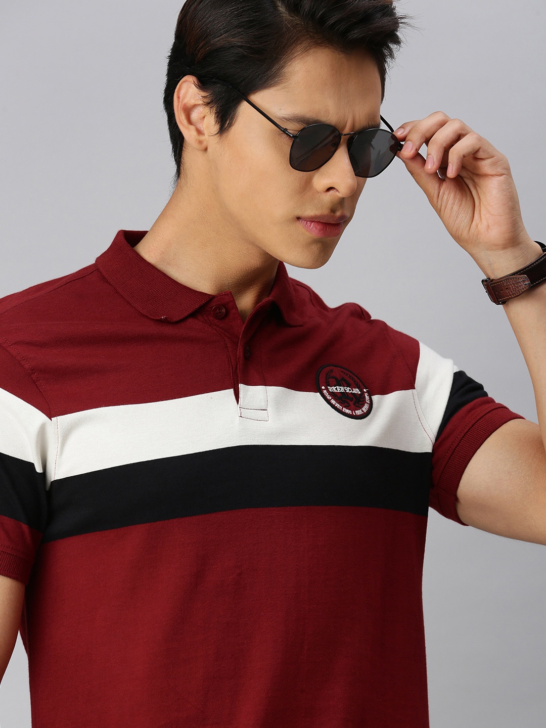 The Roadster Lifestyle Co Men Maroon White Colourblocked Pure Cotton Polo Collar Pure Cotton T-shirt
The Roadster Lifestyle Co Men Maroon White Colourblocked Pure Cotton Polo Collar Pure Cotton T-shirt
