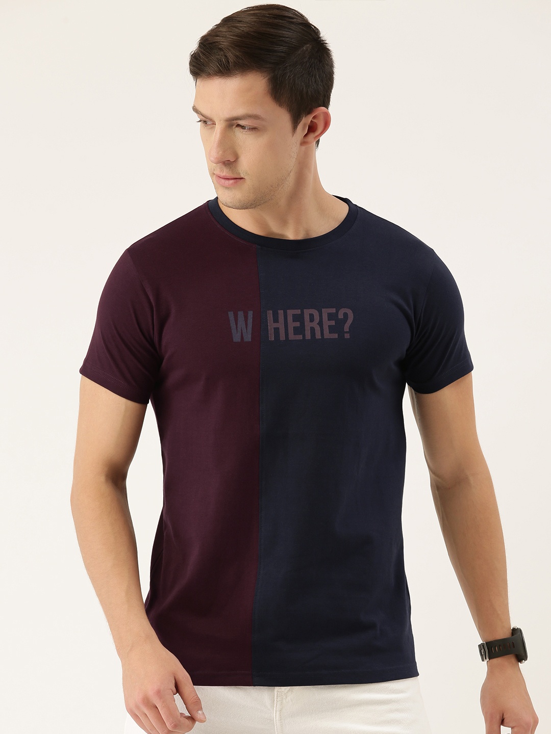DILLINGER Men Burgundy Navy Blue Colourblocked Round Neck Pure Cotton T-shirt with Printed Detail
DILLINGER Men Burgundy Navy Blue Colourblocked Round Neck Pure Cotton T-shirt with Printed Detail
