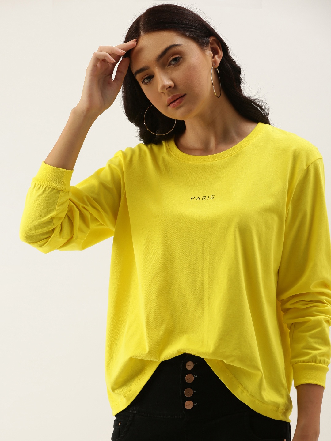 DILLINGER Women Yellow Typographic Printed Round Neck Oversized Boxy Regular Pure Cotton T-shirt
DILLINGER Women Yellow Typographic Printed Round Neck Oversized Boxy Regular Pure Cotton T-shirt