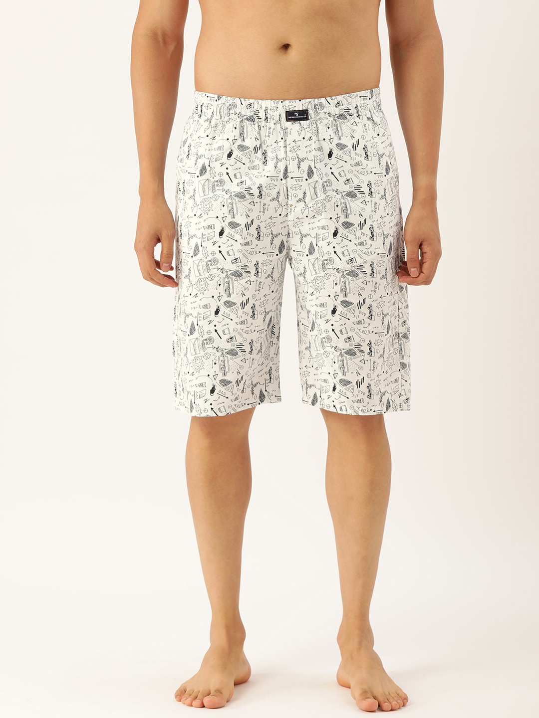 The Indian Garage Co Men White & Black Printed Pure Cotton Boxers 1120-BXR10-11
The Indian Garage Co Men White & Black Printed Pure Cotton Boxers 1120-BXR10-11