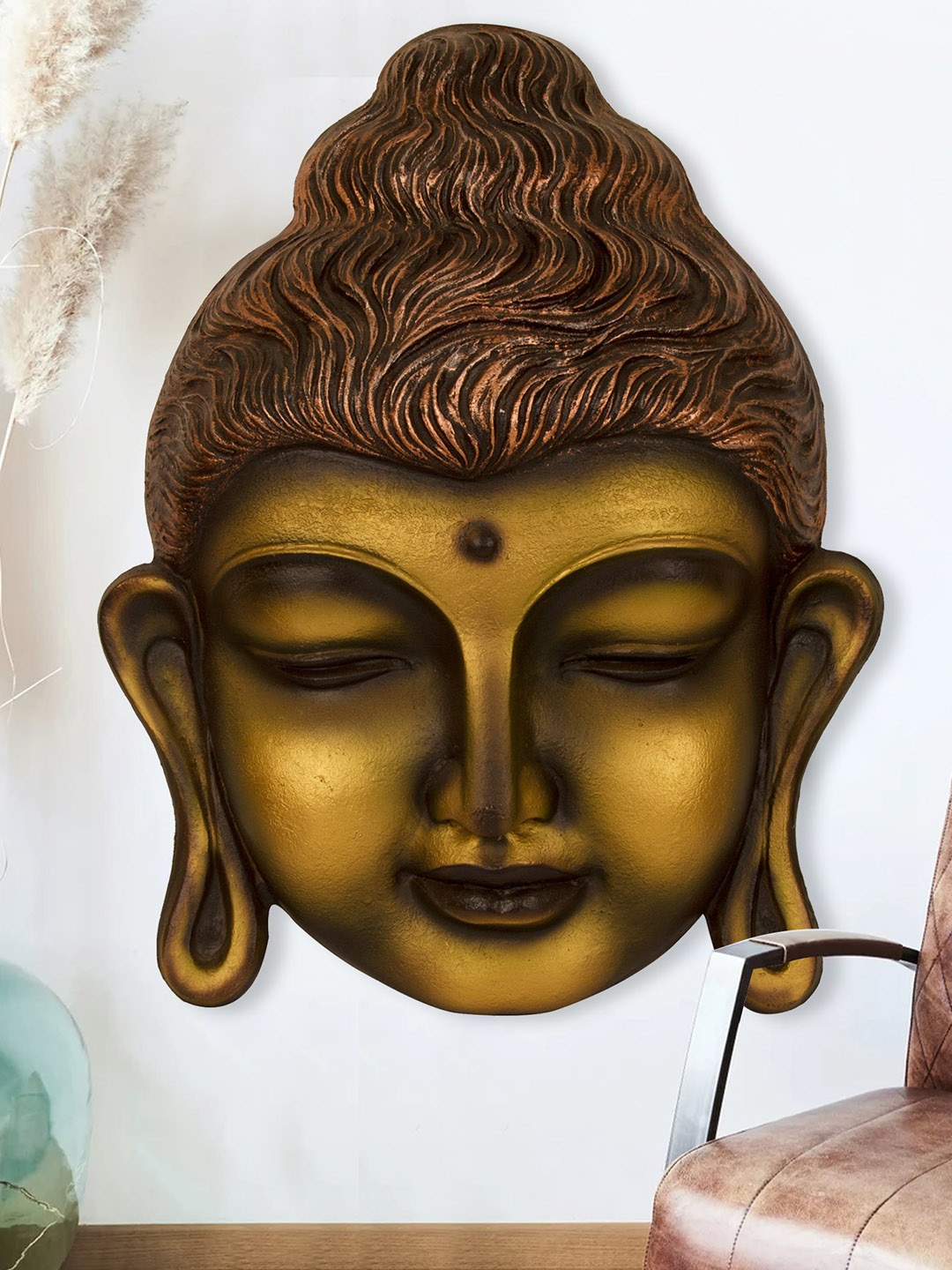 TIED RIBBONS Gold Toned & Copper Toned Lord Gautam Buddha Head Face Showpiece
TIED RIBBONS Gold Toned & Copper Toned Lord Gautam Buddha Head Face Showpiece