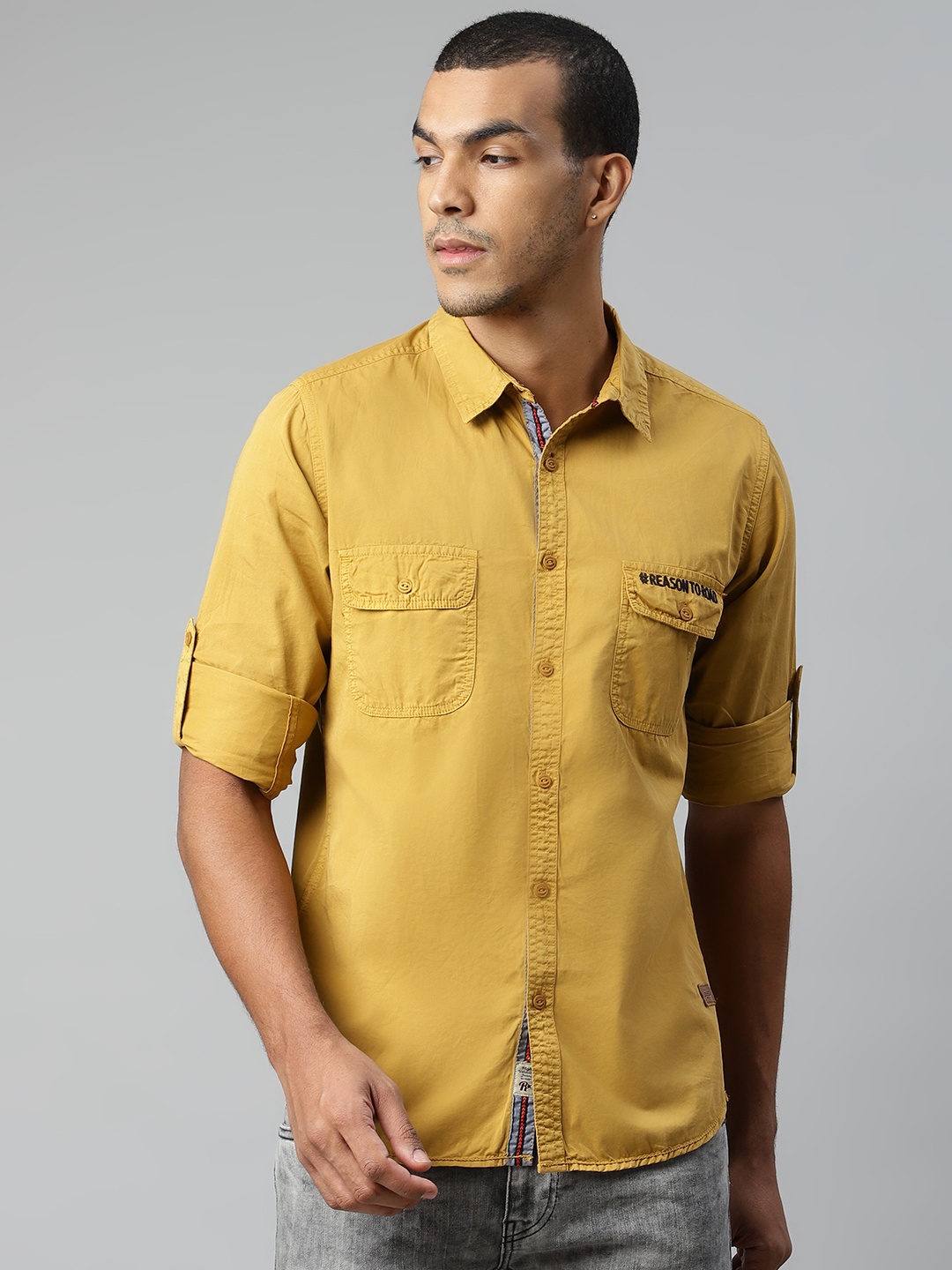 The Roadster Lifestyle Co Men Mustard Yellow Regular Fit Pure Cotton Solid Casual Shirt
The Roadster Lifestyle Co Men Mustard Yellow Regular Fit Pure Cotton Solid Casual Shirt