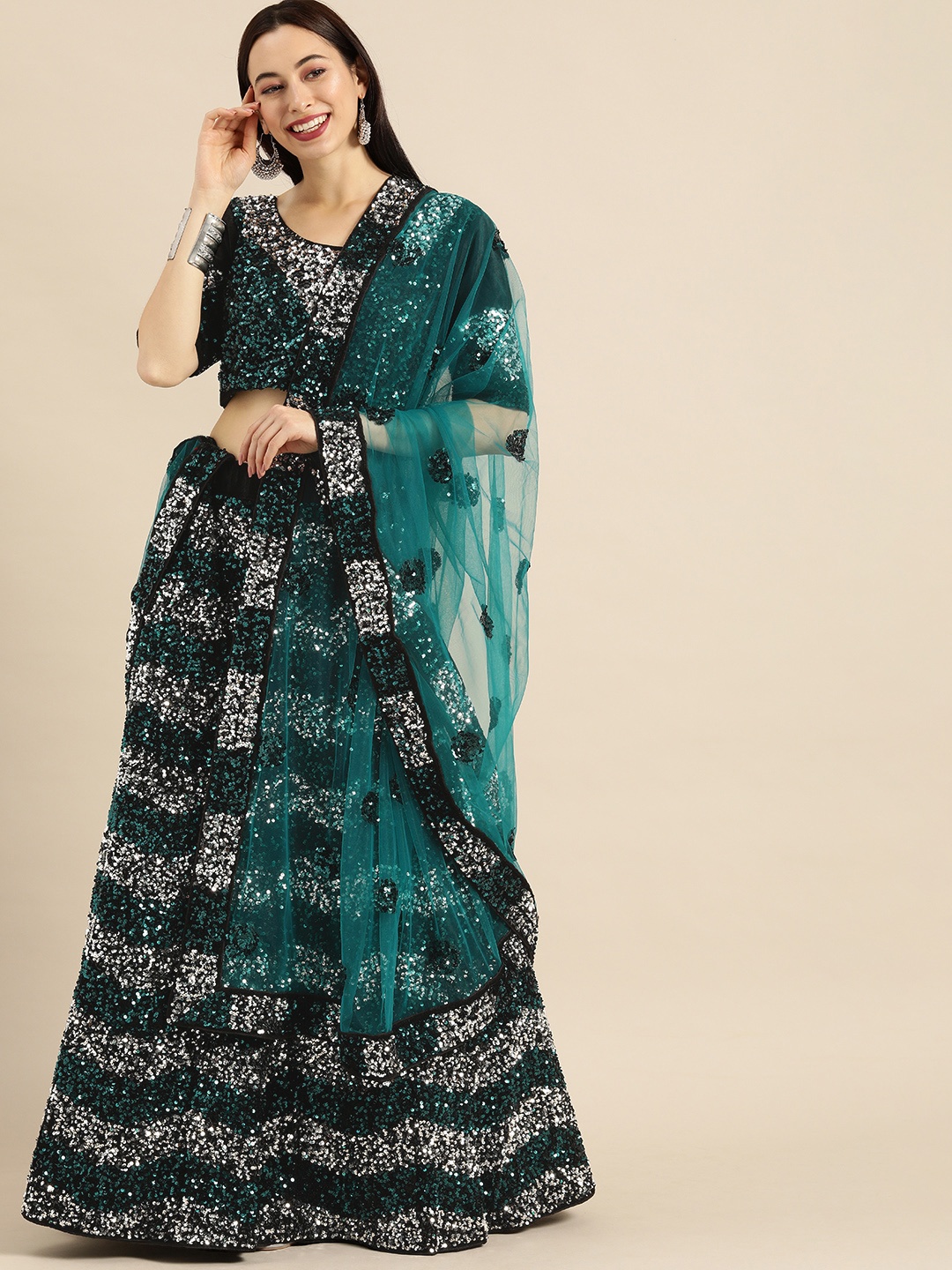 Shaily Blue & Silver-Toned Embellished Semi-Stitched Lehenga & Unstitched Blouse with Dupatta
Shaily Blue & Silver-Toned Embellished Semi-Stitched Lehenga & Unstitched Blouse with Dupatta