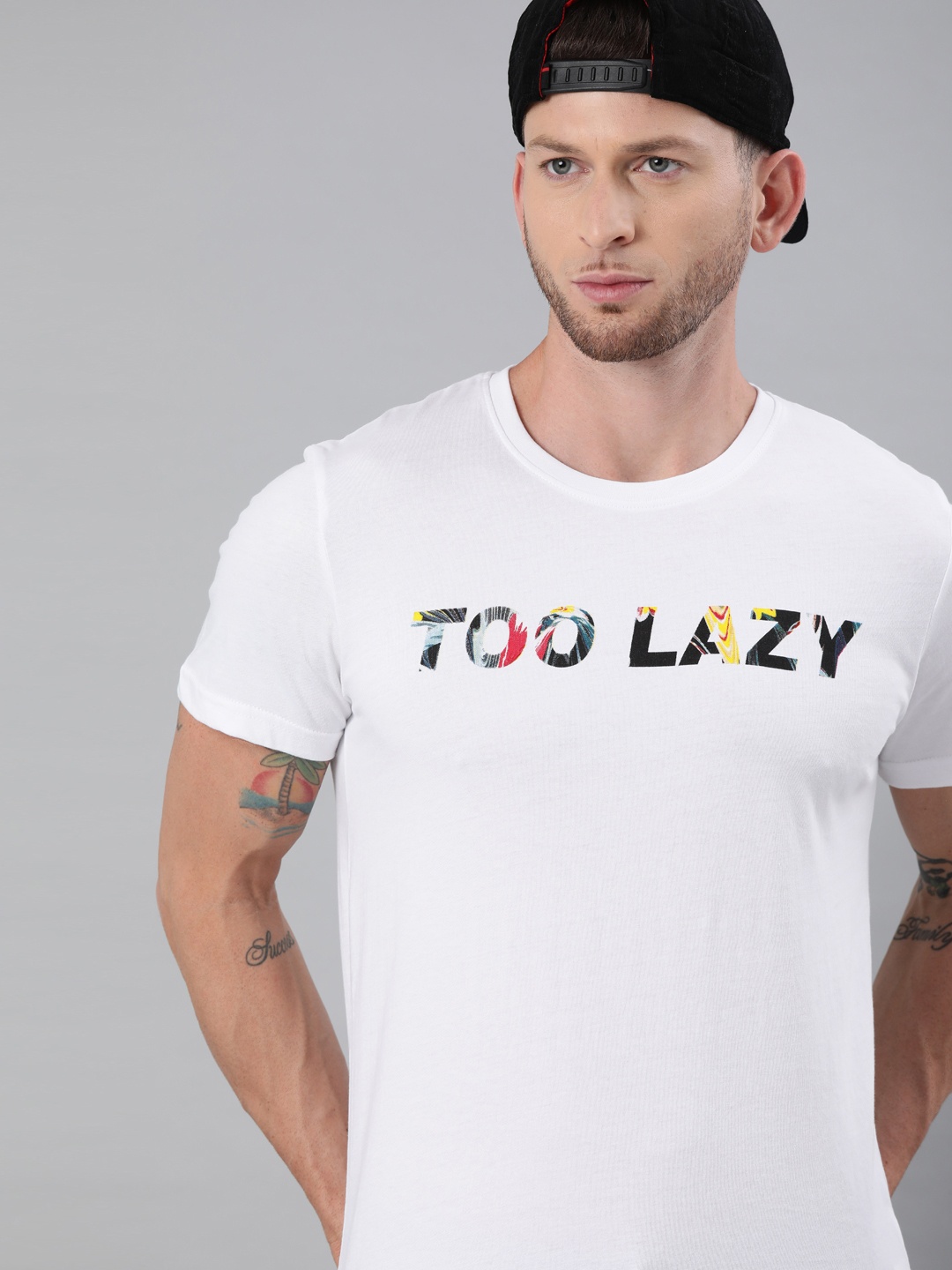 WROGN Men White Black Pure Cotton Slim Fit Printed Detail Round Neck Pure Cotton T-shirt
WROGN Men White Black Pure Cotton Slim Fit Printed Detail Round Neck Pure Cotton T-shirt