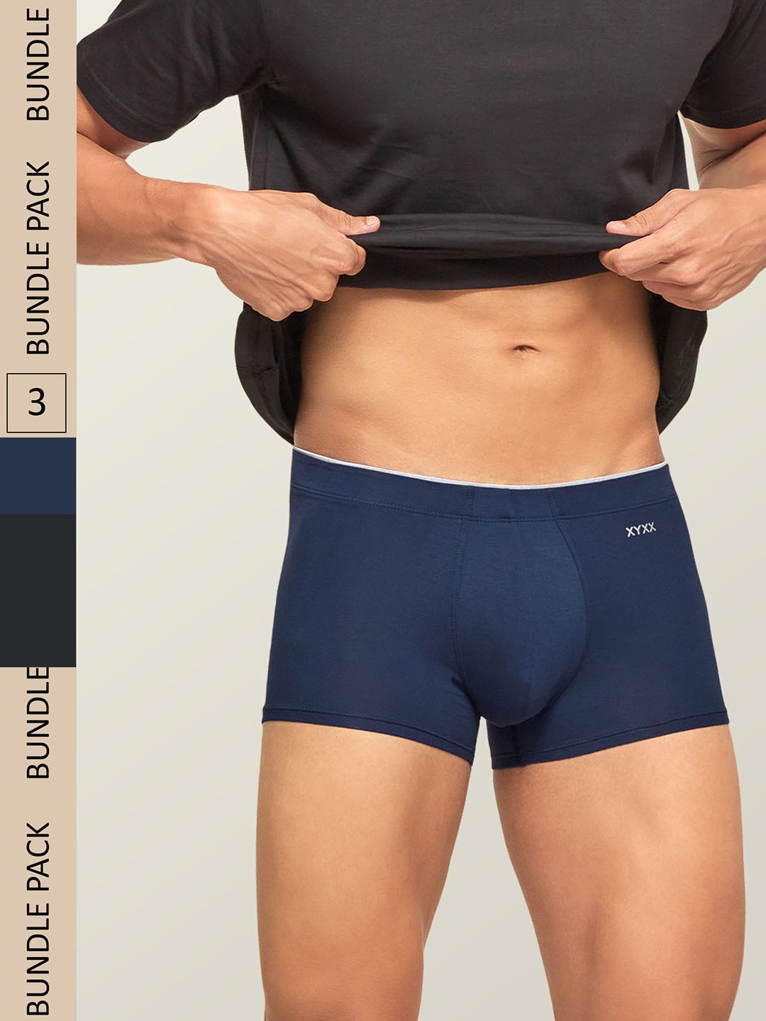 XYXX Men Pack Of 3 Solid Ultra Soft Antimicrobial Micro Modal Trunks XYTRNK3PCKN518, Charcoal
XYXX Men Pack Of 3 Solid Ultra Soft Antimicrobial Micro Modal Trunks XYTRNK3PCKN518, Charcoal