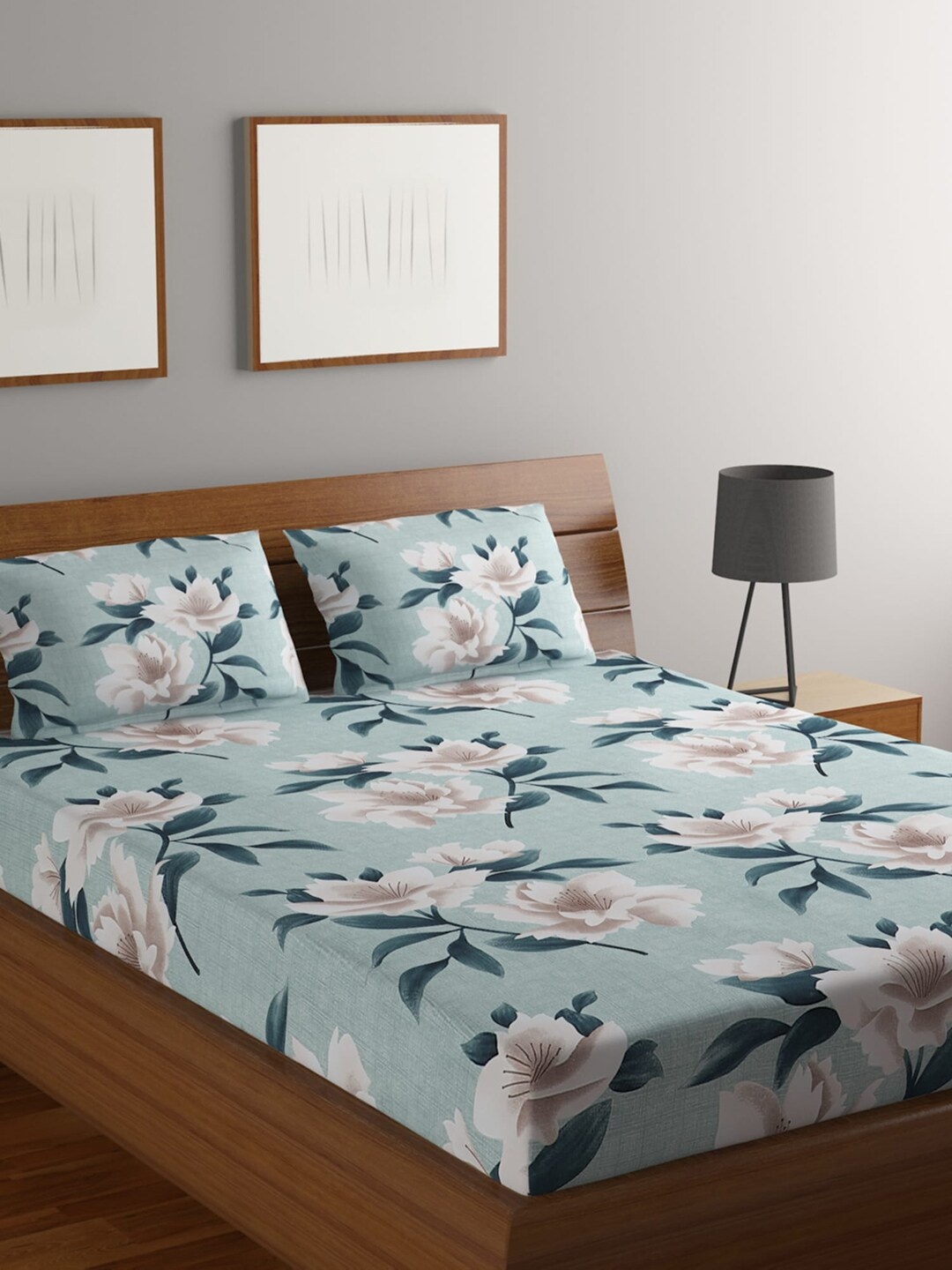Bromwick Blue & Off-White Floral 180 TC Polycotton 1 Queen Bedsheet with 2 Pillow Covers
Bromwick Blue & Off-White Floral 180 TC Polycotton 1 Queen Bedsheet with 2 Pillow Covers