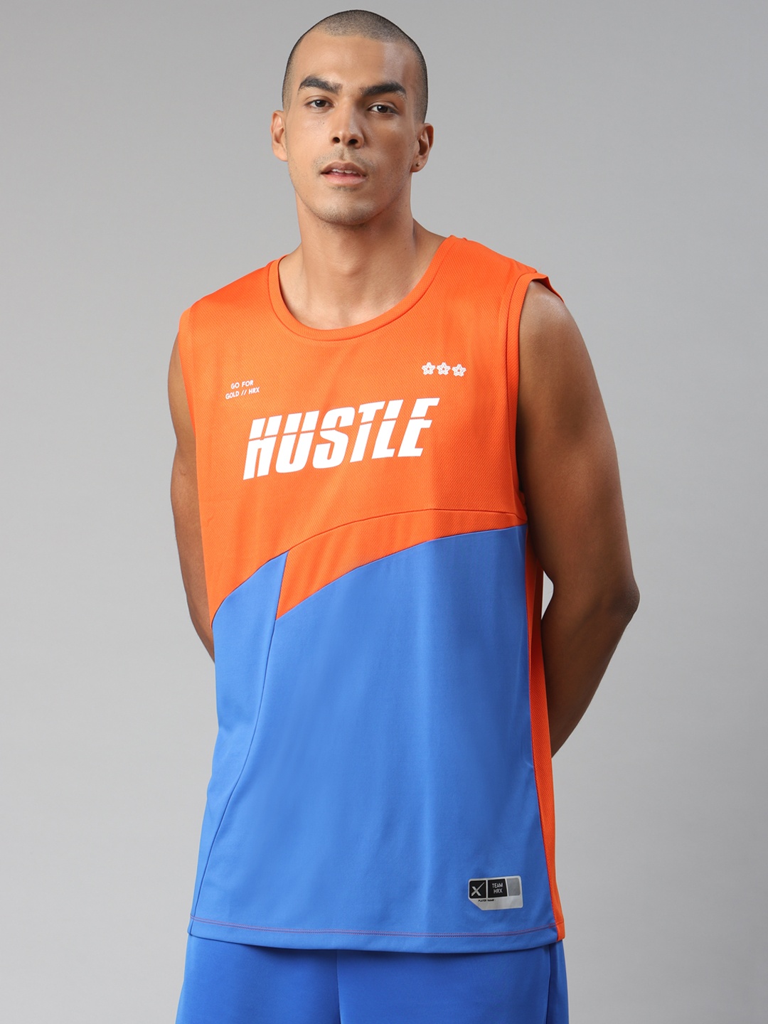 HRX By Hrithik Roshan Men Orangeade Strong Blue Colourblock Anti-Static Basketball T-shirt, Orange
HRX By Hrithik Roshan Men Orangeade Strong Blue Colourblock Anti-Static Basketball T-shirt, Orange