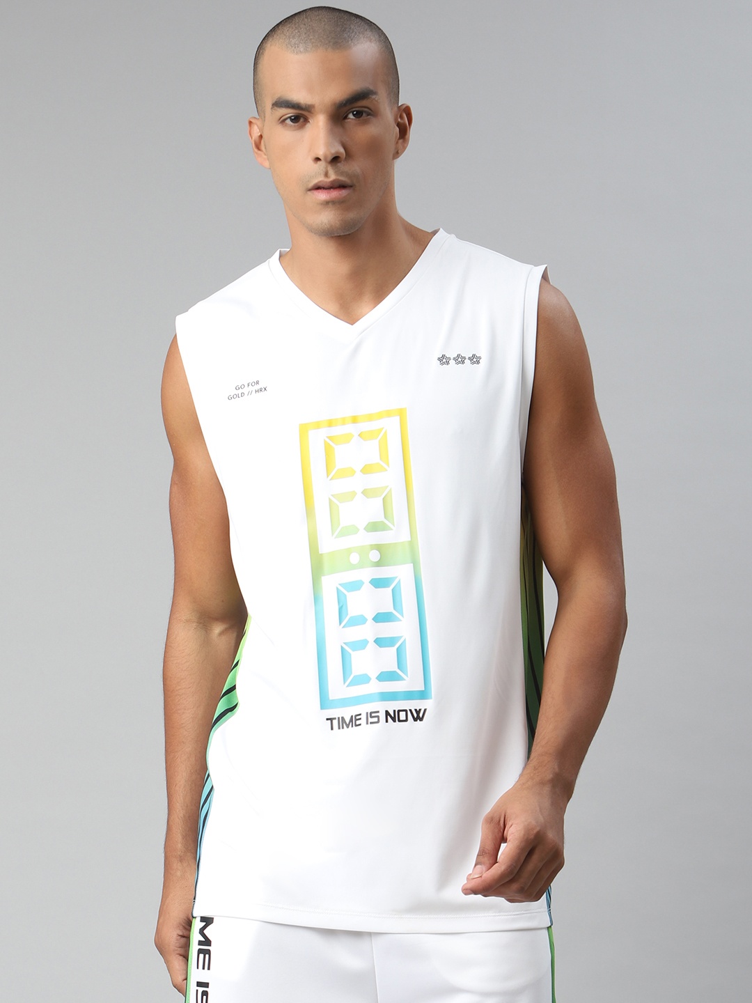HRX By Hrithik Roshan Men Optic White Graphic Anti-Static Rapid-Dry Basketball T-shirt
HRX By Hrithik Roshan Men Optic White Graphic Anti-Static Rapid-Dry Basketball T-shirt