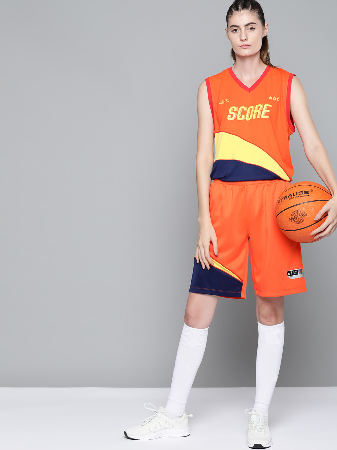 HRX By Hrithik Roshan Women Orangeade Colourblock Anti-Static Rapid-Dry Basketball Shorts, Orange
HRX By Hrithik Roshan Women Orangeade Colourblock Anti-Static Rapid-Dry Basketball Shorts, Orange