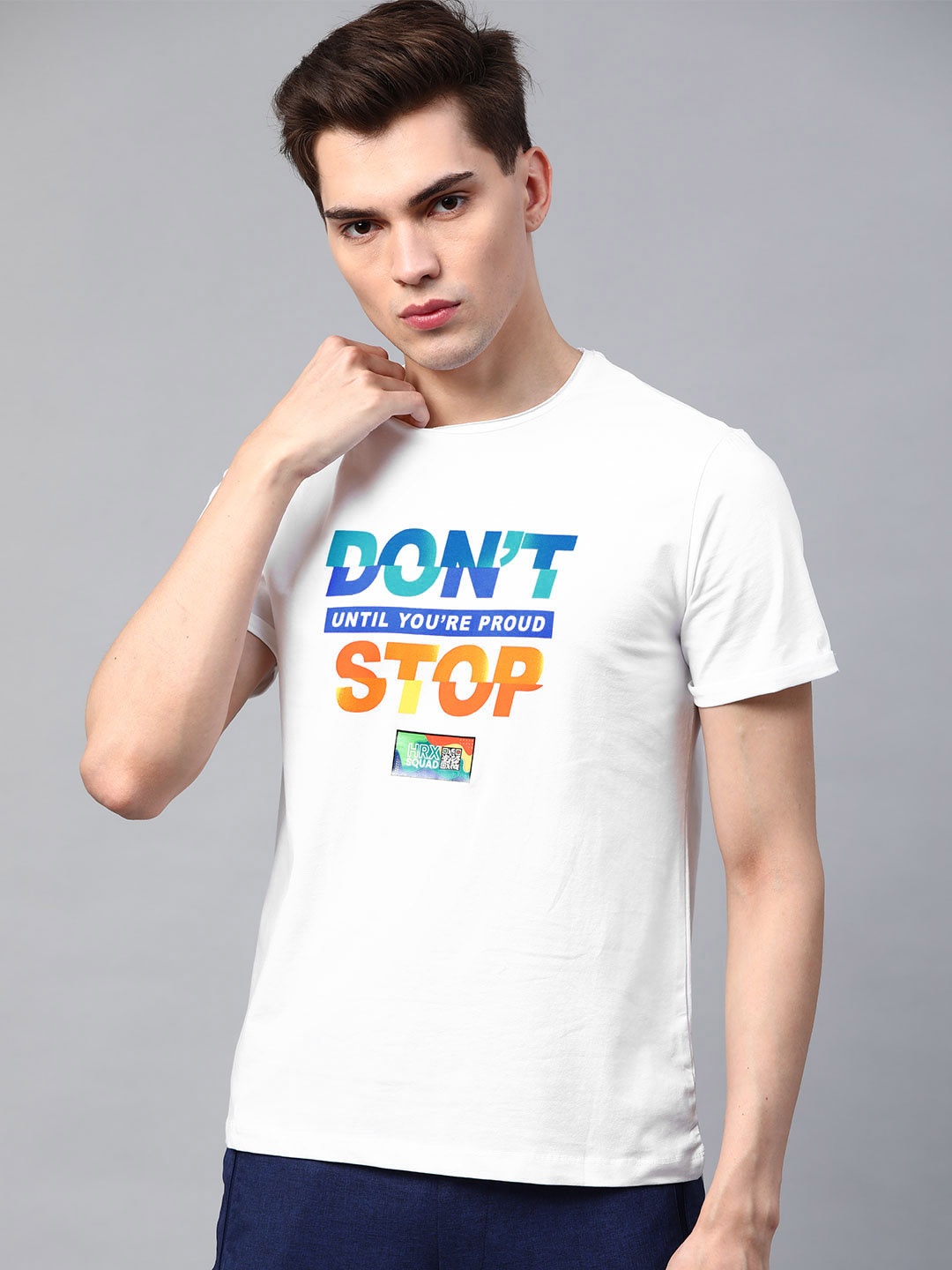 HRX By Hrithik Roshan Men Optic White Printed Organic Cotton Bio-Wash Lifestyle Tshirt
HRX By Hrithik Roshan Men Optic White Printed Organic Cotton Bio-Wash Lifestyle Tshirt