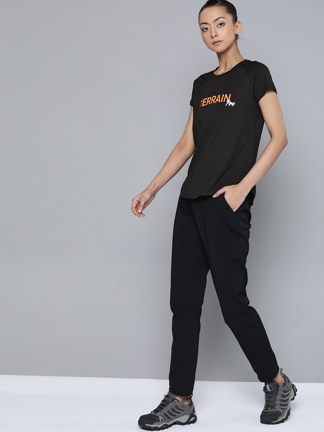 HRX By Hrithik Roshan Women Jet Black Typographic Bio-Wash Outdoor Pure Cotton T-shirt
HRX By Hrithik Roshan Women Jet Black Typographic Bio-Wash Outdoor Pure Cotton T-shirt