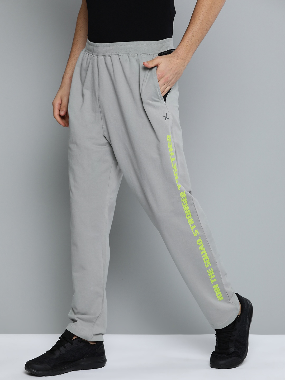 HRX By Hrithik Roshan Men Wet Weather Typographic Slim Fit Bio-Wash Lifestyle Track Pants, Grey melange
HRX By Hrithik Roshan Men Wet Weather Typographic Slim Fit Bio-Wash Lifestyle Track Pants, Grey melange