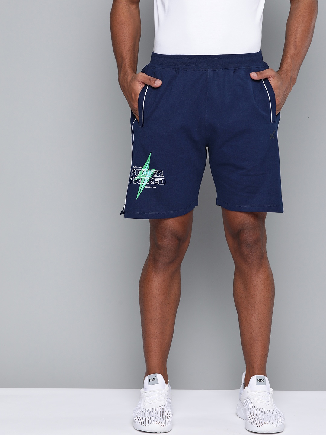 HRX By Hrithik Roshan Men Medieval Blue Solid Regular Fit Bio-Wash Lifestyle Shorts, Navy blue
HRX By Hrithik Roshan Men Medieval Blue Solid Regular Fit Bio-Wash Lifestyle Shorts, Navy blue