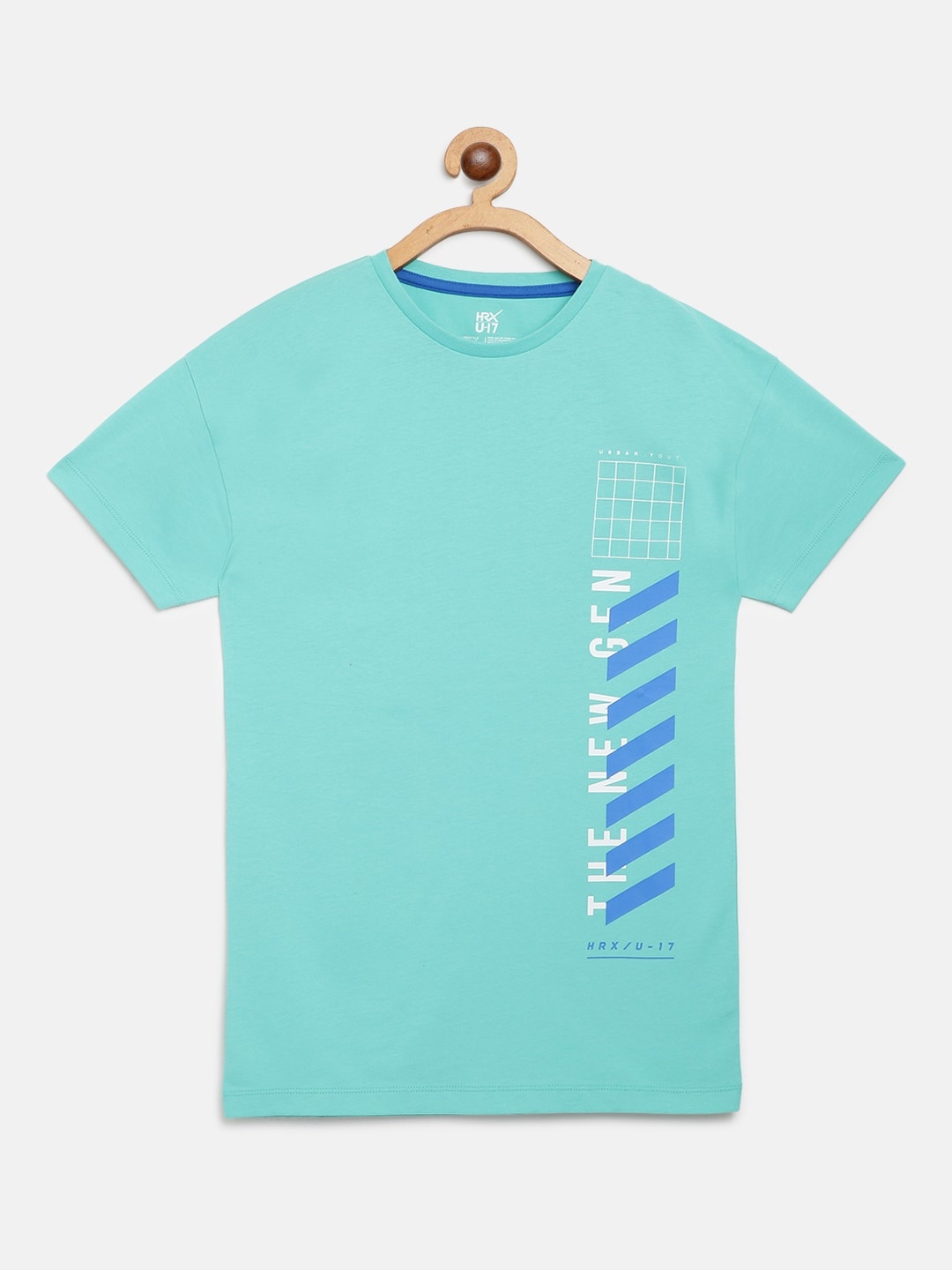 HRX by Hrithik Roshan U-17 Boys Turquoise Graphic Bio-Wash Lifestyle Tshirt, Turquoise blue
HRX by Hrithik Roshan U-17 Boys Turquoise Graphic Bio-Wash Lifestyle Tshirt, Turquoise blue