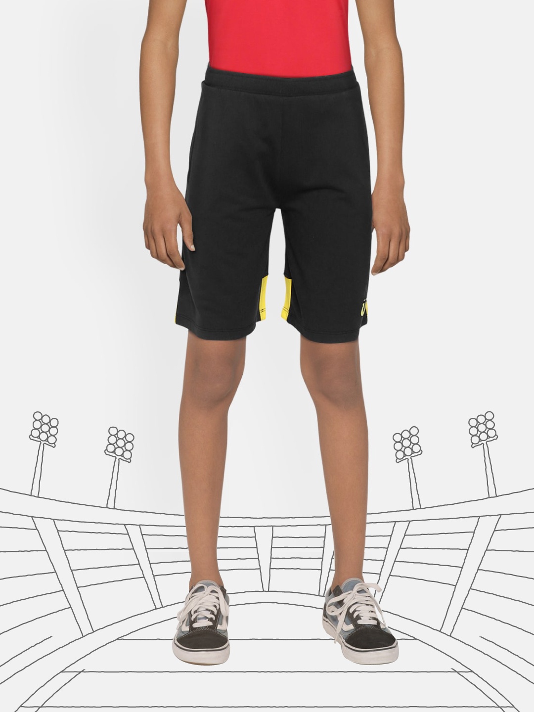 HRX by Hrithik Roshan U-17 Boys Anthracite & Green Sheen Tapered Fit Bio-Wash Shorts, Black
HRX by Hrithik Roshan U-17 Boys Anthracite & Green Sheen Tapered Fit Bio-Wash Shorts, Black