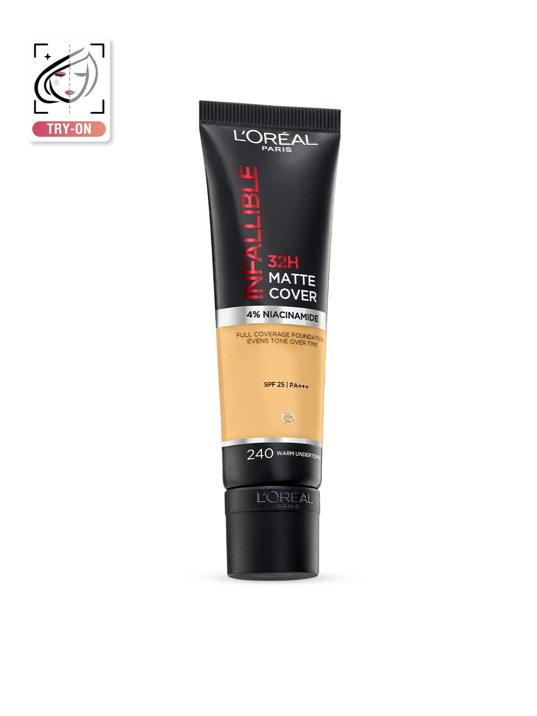 LOreal Paris Infallible 32H Matte Cover Liquid Foundation 30ml - Warm Undertone 240, Beige
LOreal Paris Infallible 32H Matte Cover Liquid Foundation 30ml - Warm Undertone 240, Beige