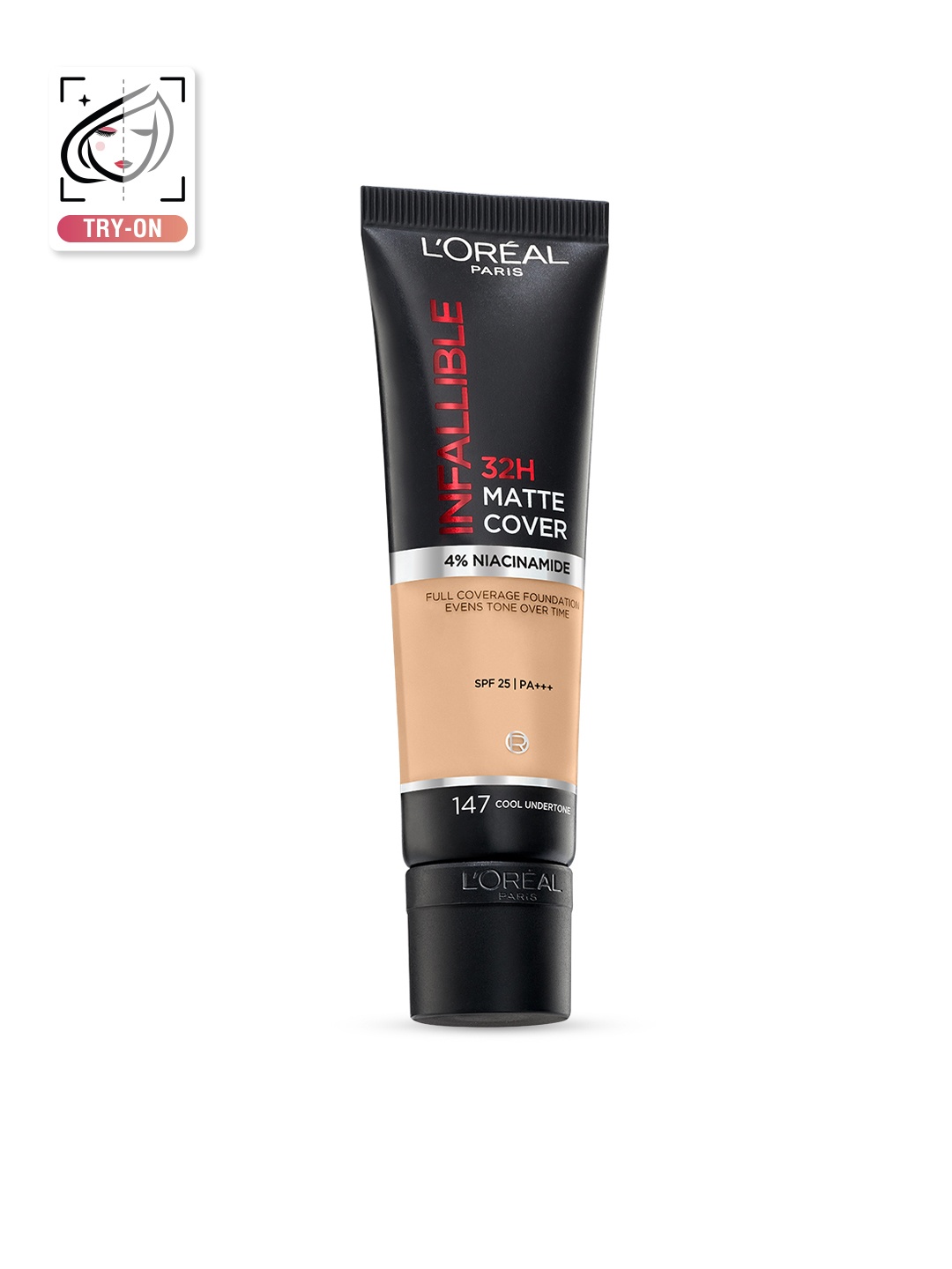 LOreal Paris Infallible 32H Matte Cover Liquid Foundation 30ml - Cool Undertone 147, Beige
LOreal Paris Infallible 32H Matte Cover Liquid Foundation 30ml - Cool Undertone 147, Beige
