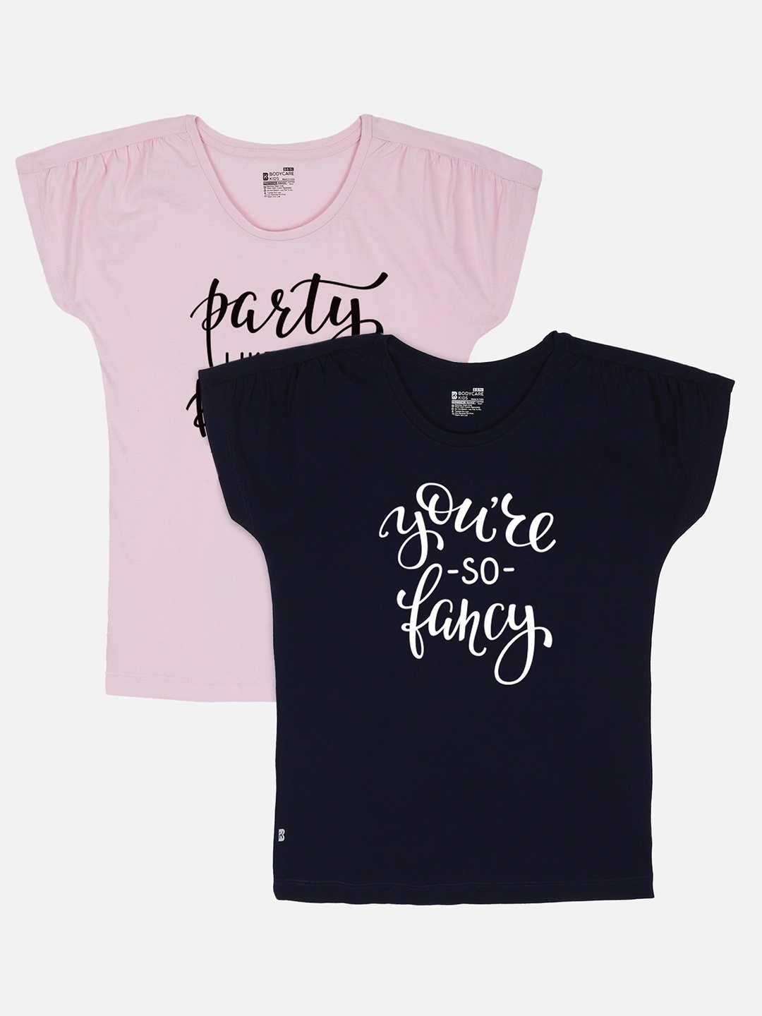 PROTEENS Girls Pack Of 2 Printed Antiviral & Antibacterial Protection Round Neck T-shirt, Navy blue
PROTEENS Girls Pack Of 2 Printed Antiviral & Antibacterial Protection Round Neck T-shirt, Navy blue