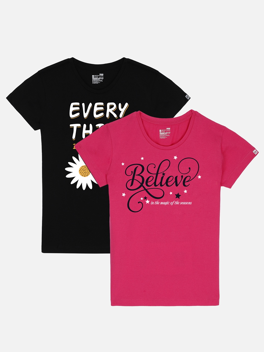 PROTEENS Girls Pack Of 2 Pink & Black Print Round Neck Antiviral & Antibacterial T-shirts
PROTEENS Girls Pack Of 2 Pink & Black Print Round Neck Antiviral & Antibacterial T-shirts