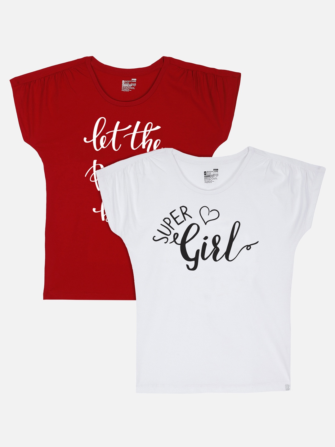 PROTEENS Girls Pack Of 2 Printed Antiviral & Antibacterial Protection Round Neck T-shirt, Red
PROTEENS Girls Pack Of 2 Printed Antiviral & Antibacterial Protection Round Neck T-shirt, Red