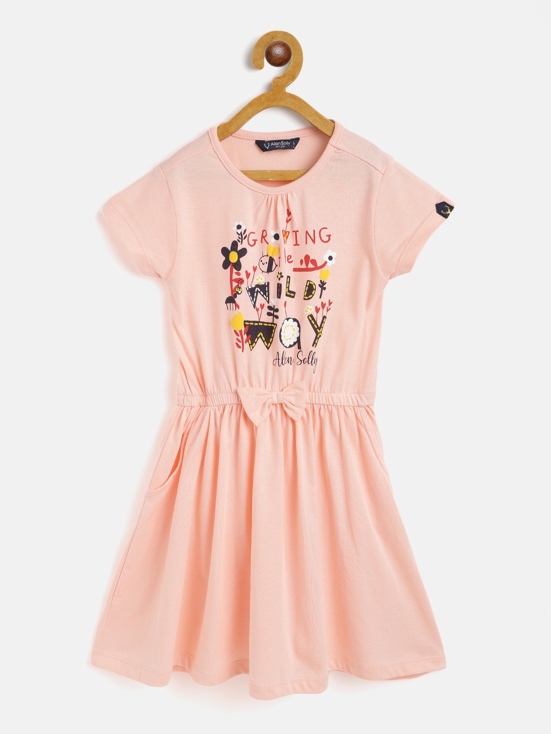 Allen Solly Junior Girls Peach-Coloured & Black Printed Pure Cotton Fit & Flare Dress
Allen Solly Junior Girls Peach-Coloured & Black Printed Pure Cotton Fit & Flare Dress