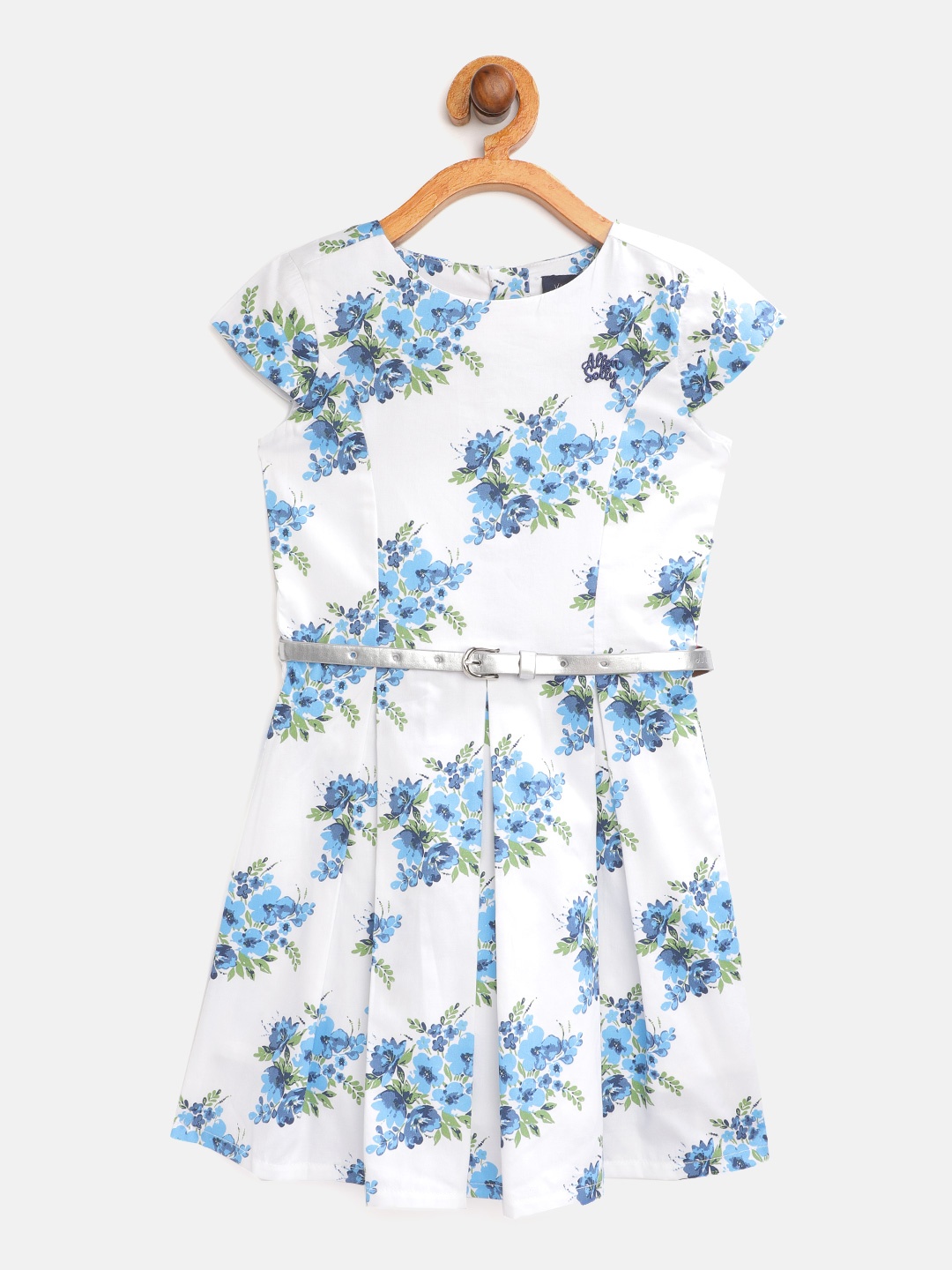 Allen Solly Junior Girls White & Blue Floral Print Cotton Fit & Flare Dress with Belt
Allen Solly Junior Girls White & Blue Floral Print Cotton Fit & Flare Dress with Belt