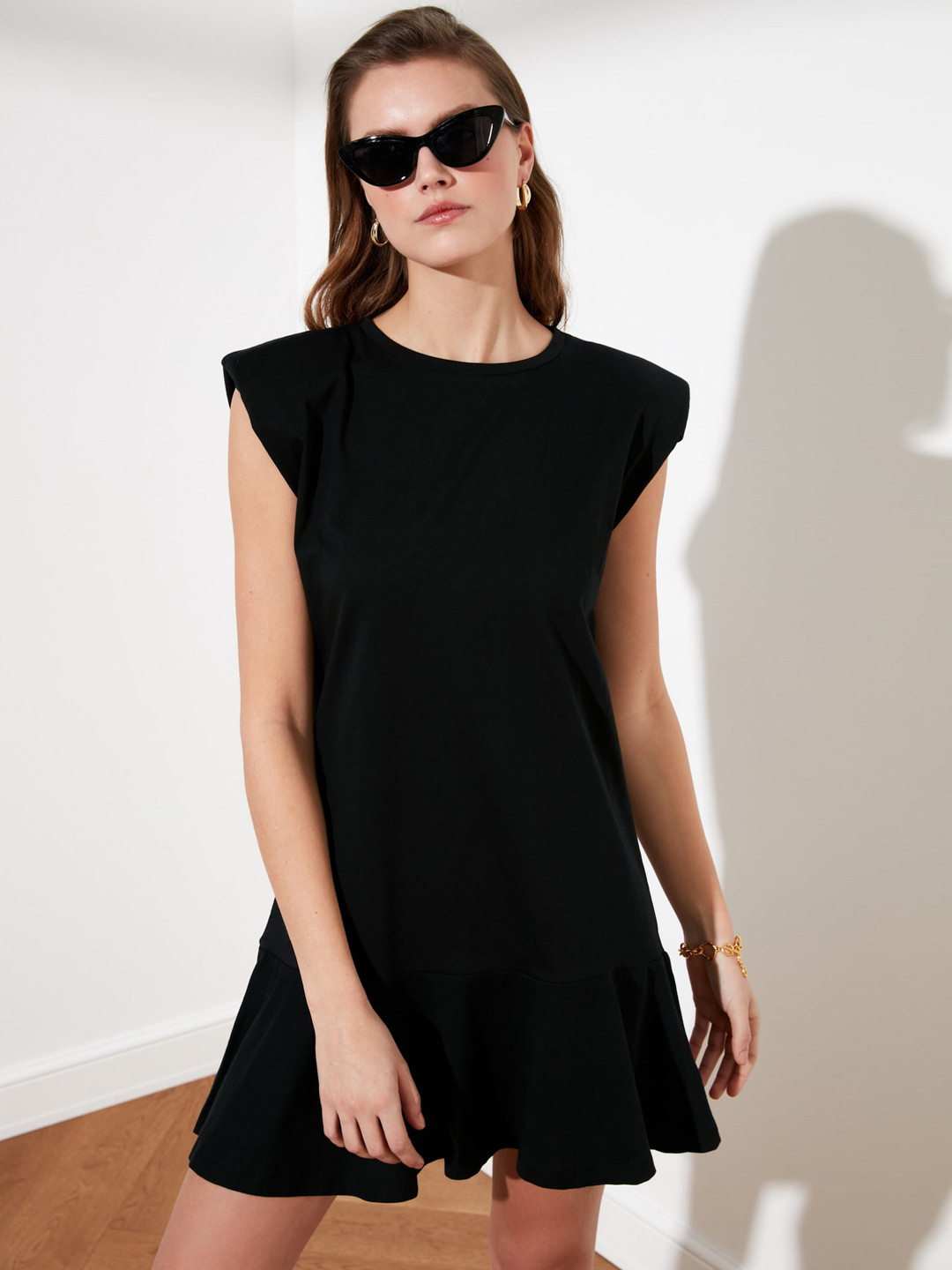 Trendyol Women Black Pure Cotton Solid A-Line Dress
Trendyol Women Black Pure Cotton Solid A-Line Dress