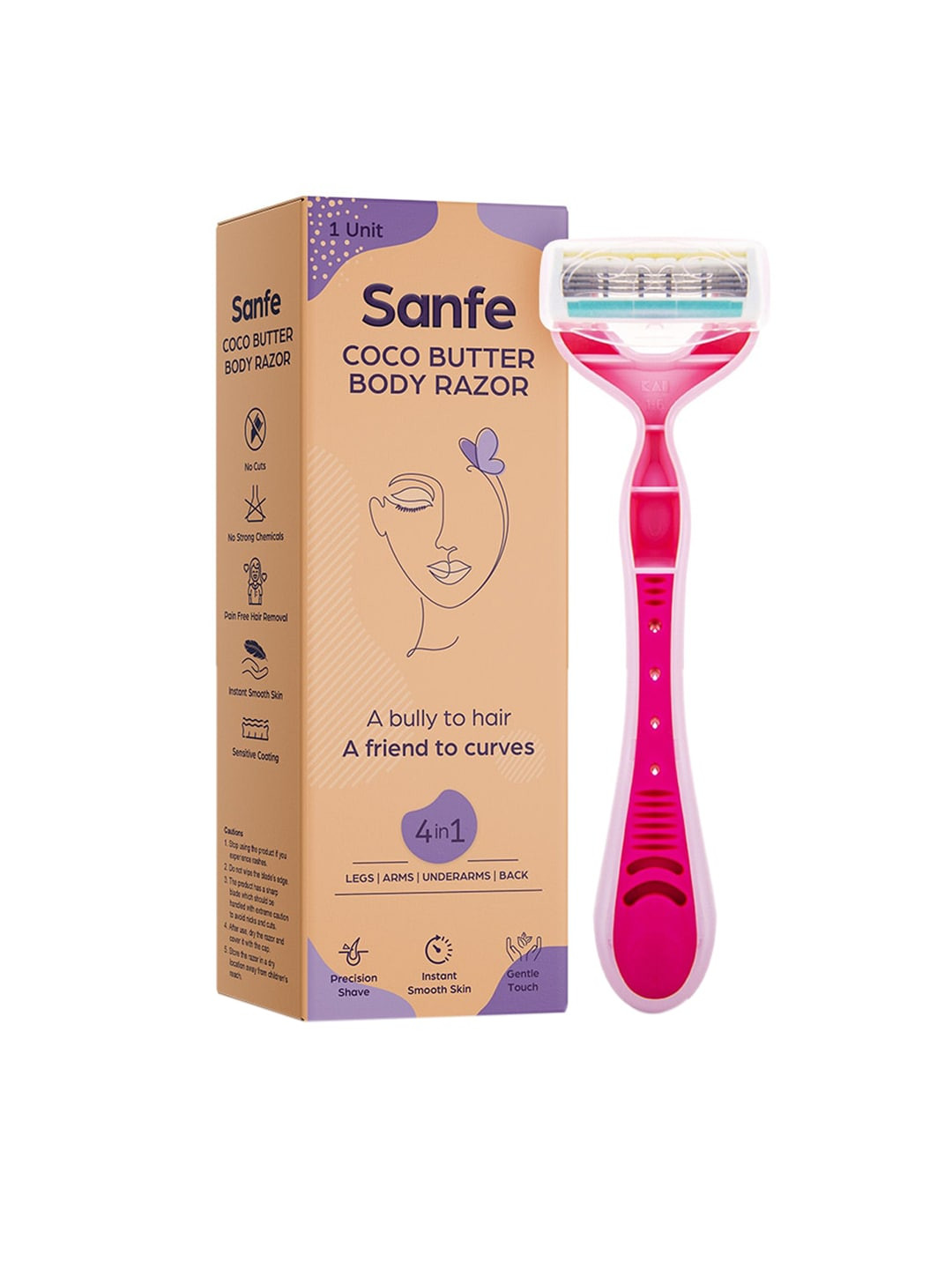 Sanfe Women Coco Butter Body Razor, Off white 
Sanfe Women Coco Butter Body Razor, Off white